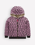 Reversible Borg Hoodie-Purple Hearts