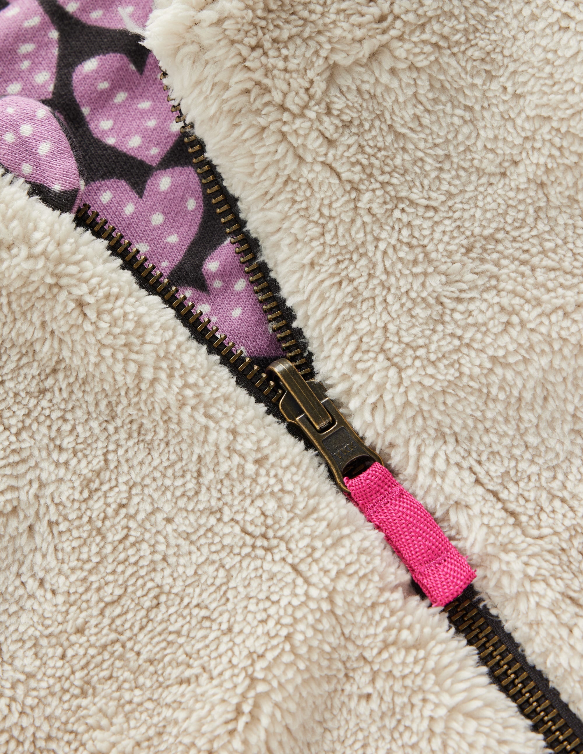 Reversible Borg Hoodie-Purple Hearts - Image 3
