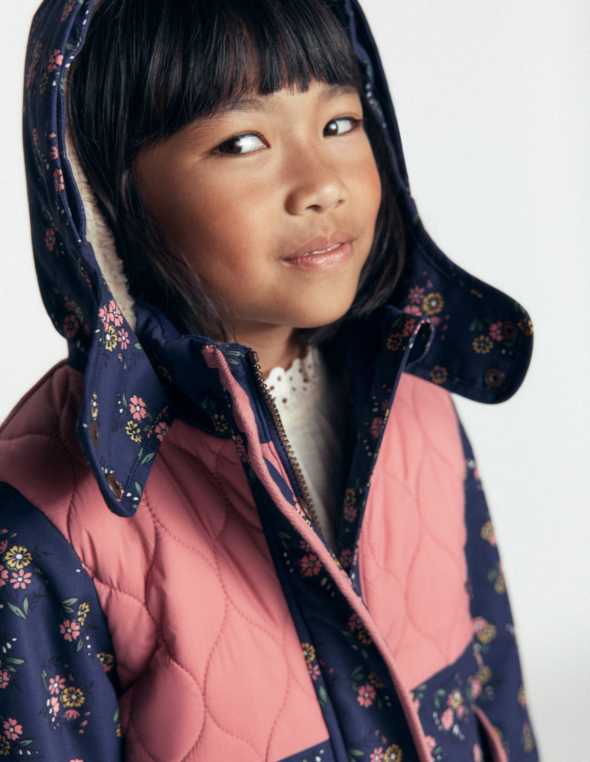 Joni Quilted Parka Coat-Navy Floral-3