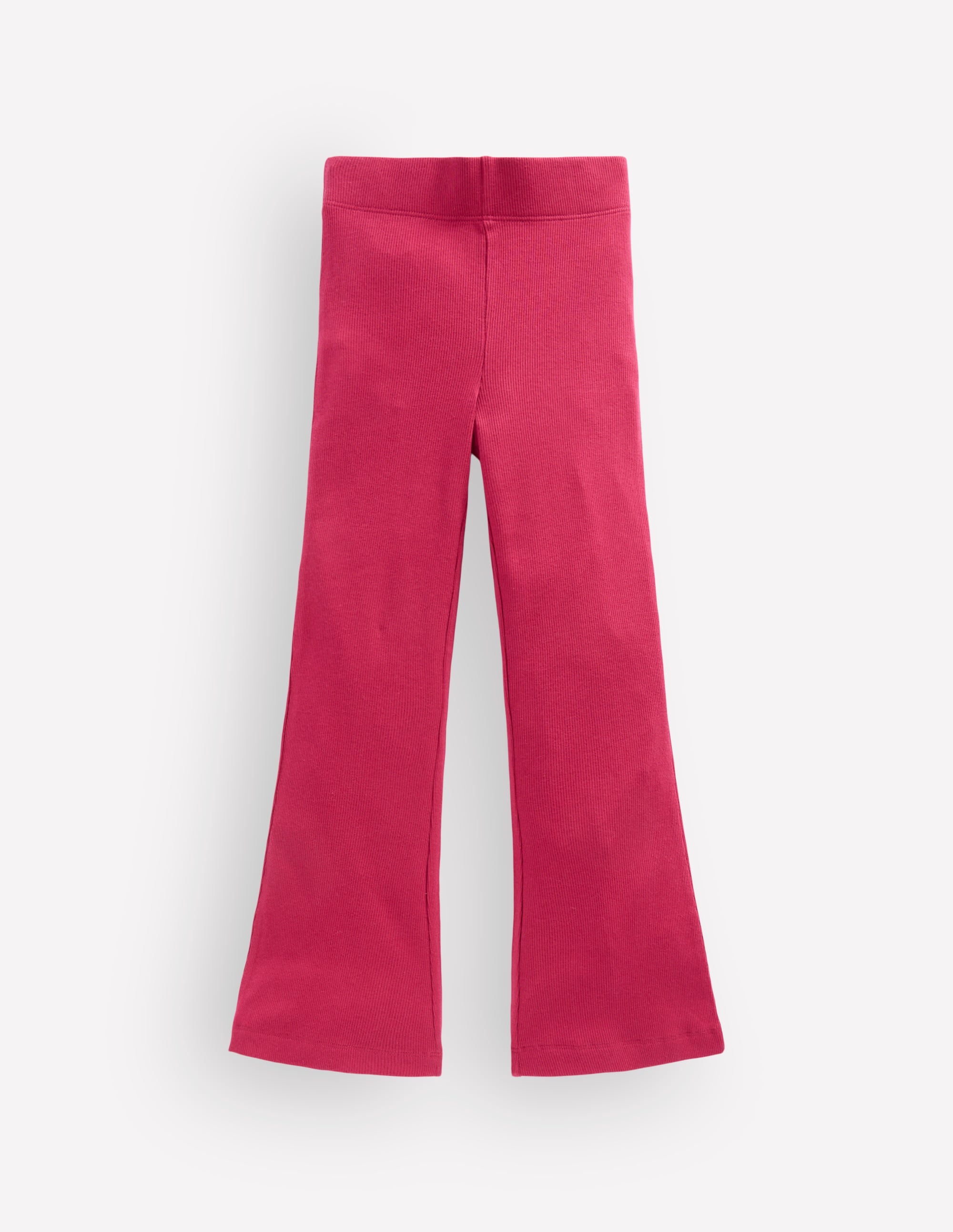Ribbed Flared Leggings-Red Bud - Image 1