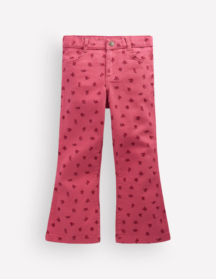 Kick Flare Jeans-Winter Blush Vintage Roses