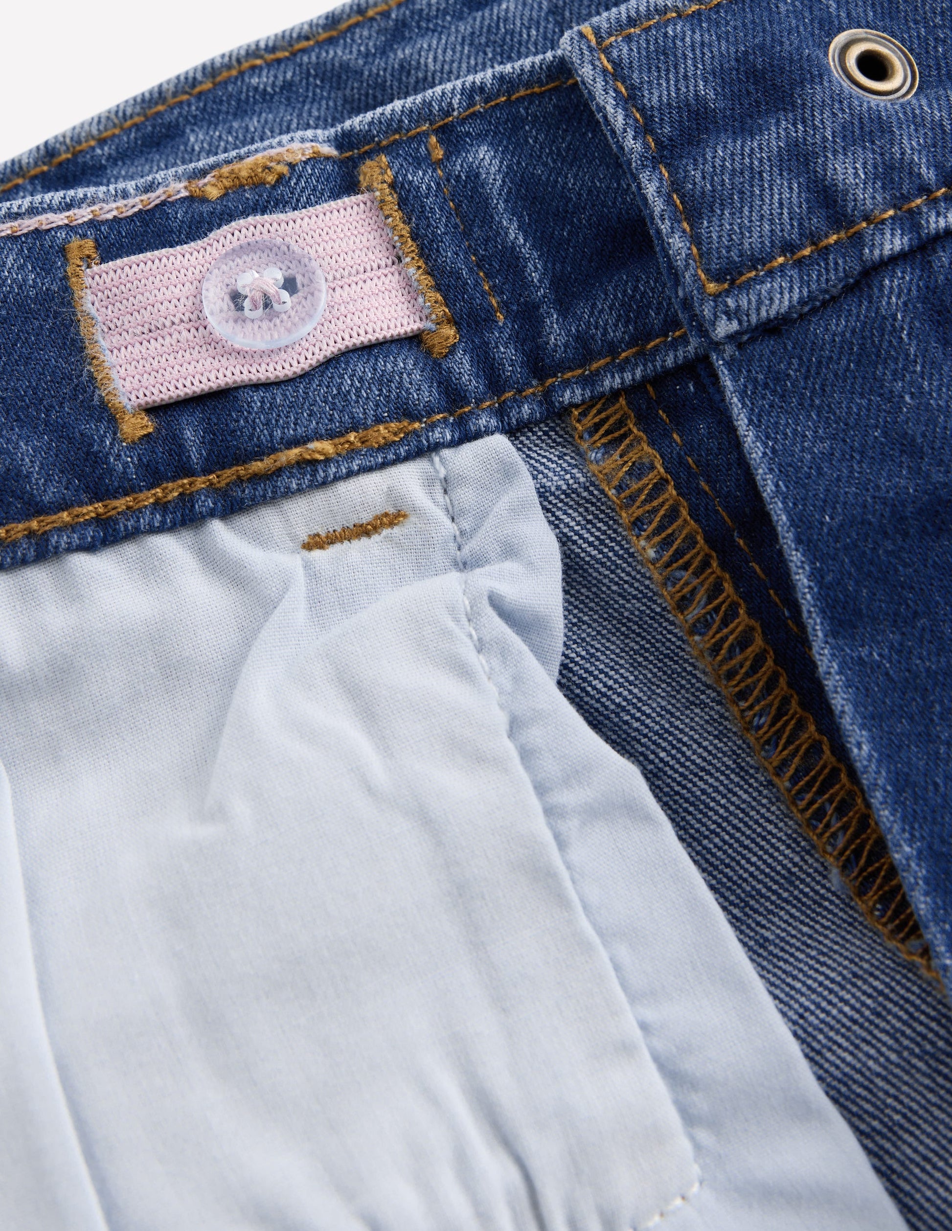 Wide Leg Jeans-Mid Wash Heart Applique-4