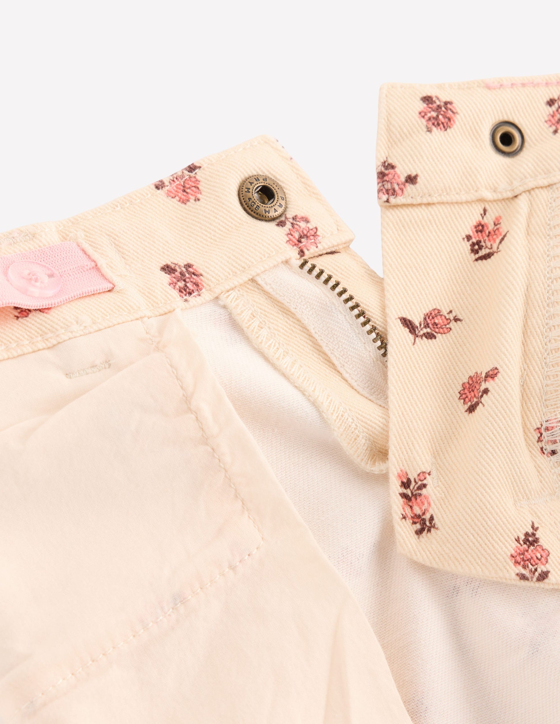 Wide Leg Jeans-Soft Ivory Ditsy Floral-5