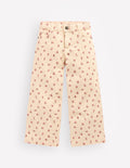 Wide Leg Jeans-Soft Ivory Ditsy Floral