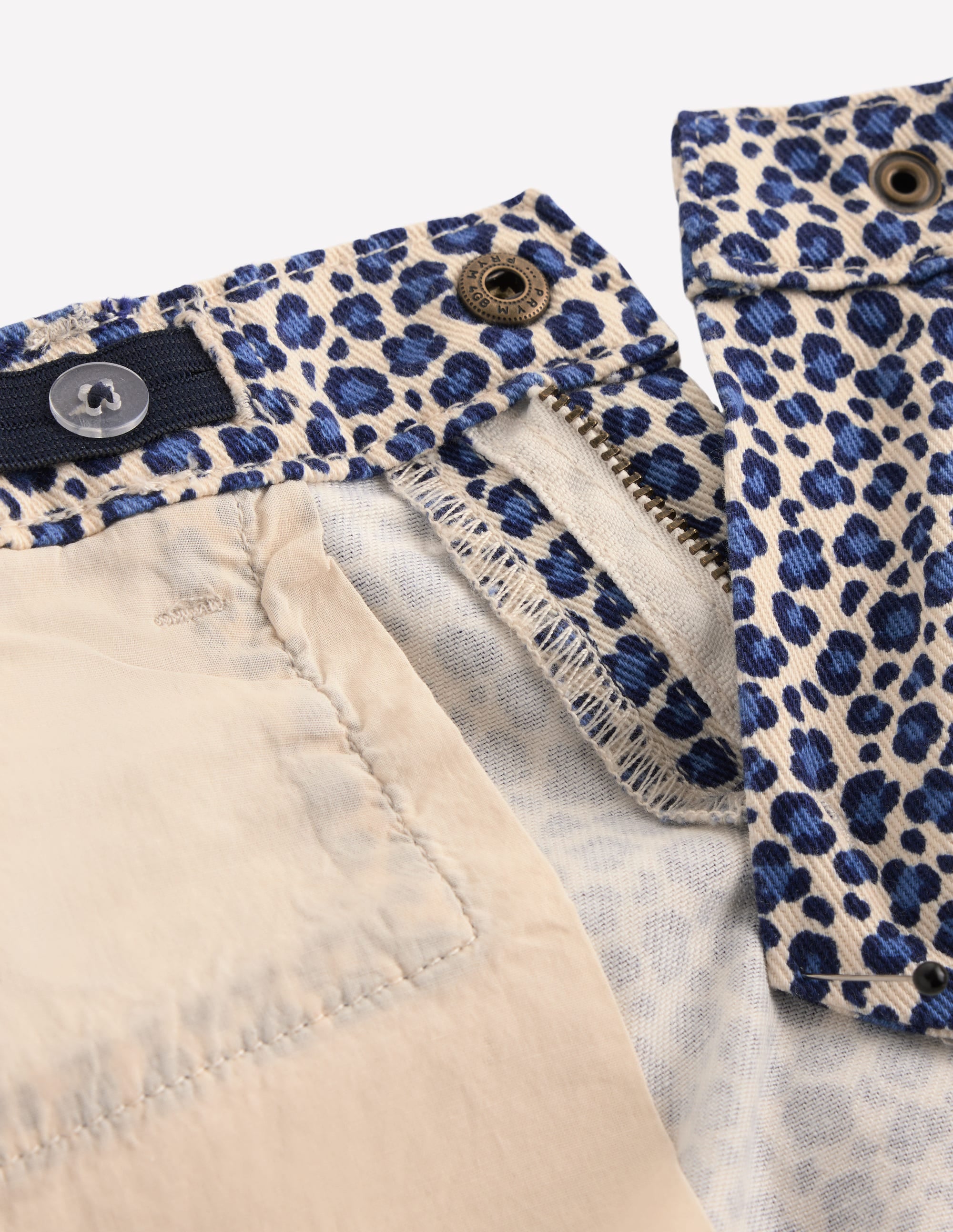 Wide Leg Jeans-Calico White/ Blue Leopard - Image 5