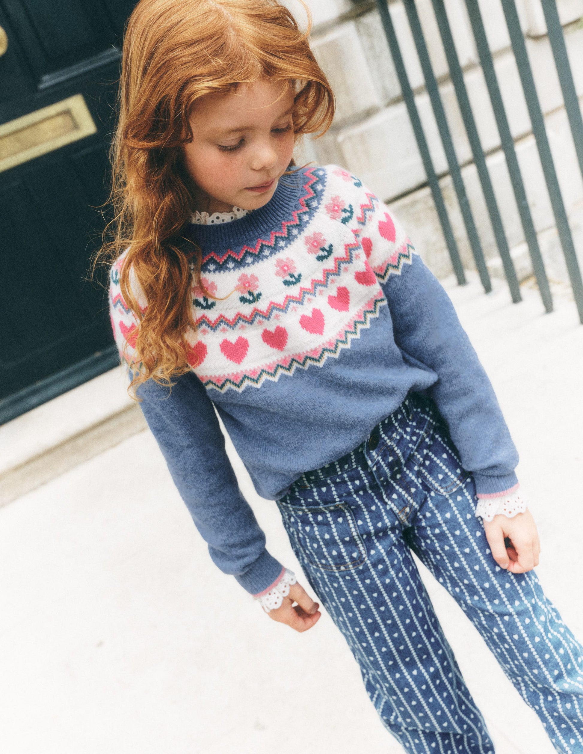 Patch Pocket Straight Jeans-Hearts-1