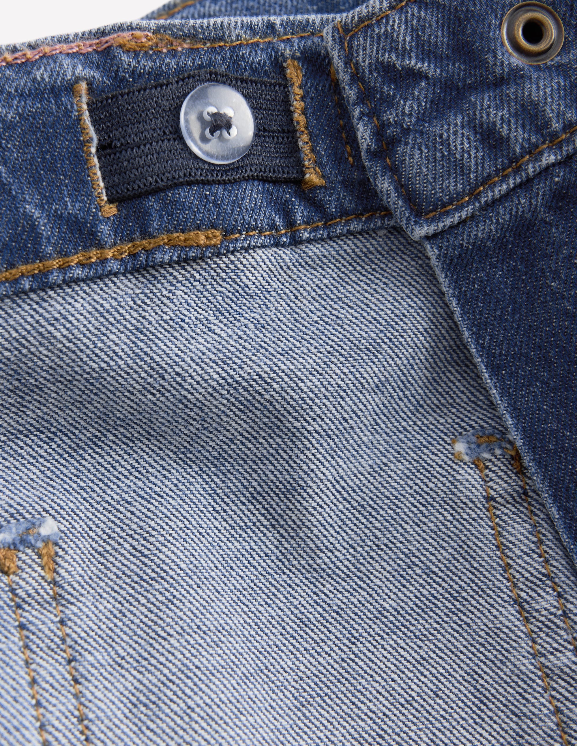 Patch Pocket Straight Jeans-Denim Embroidery - Image 4