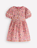 Bow Front Woven Dress-Soft Ivory Flowerbed