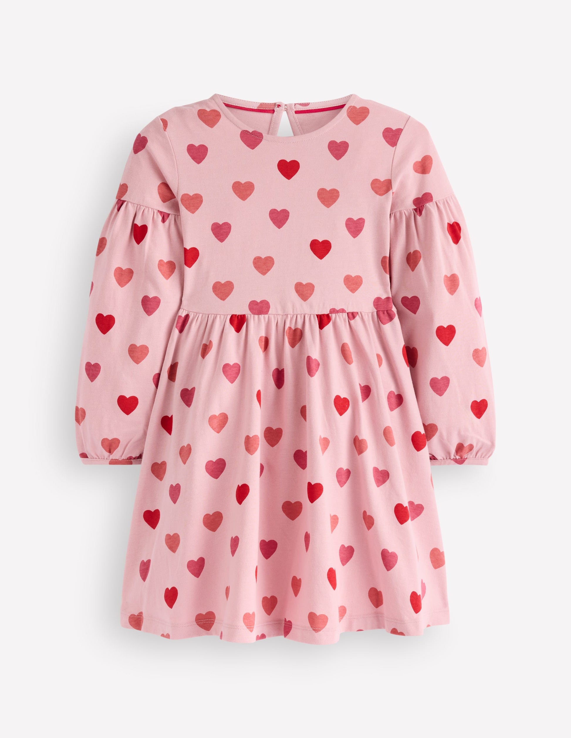 Madeline Blouson Sleeve Dress-Heart Print-1
