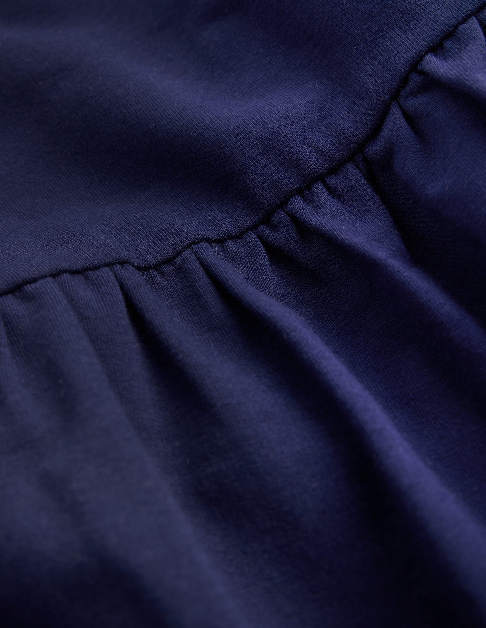 Embroidered Sleeve Dress-Denim Blue-3