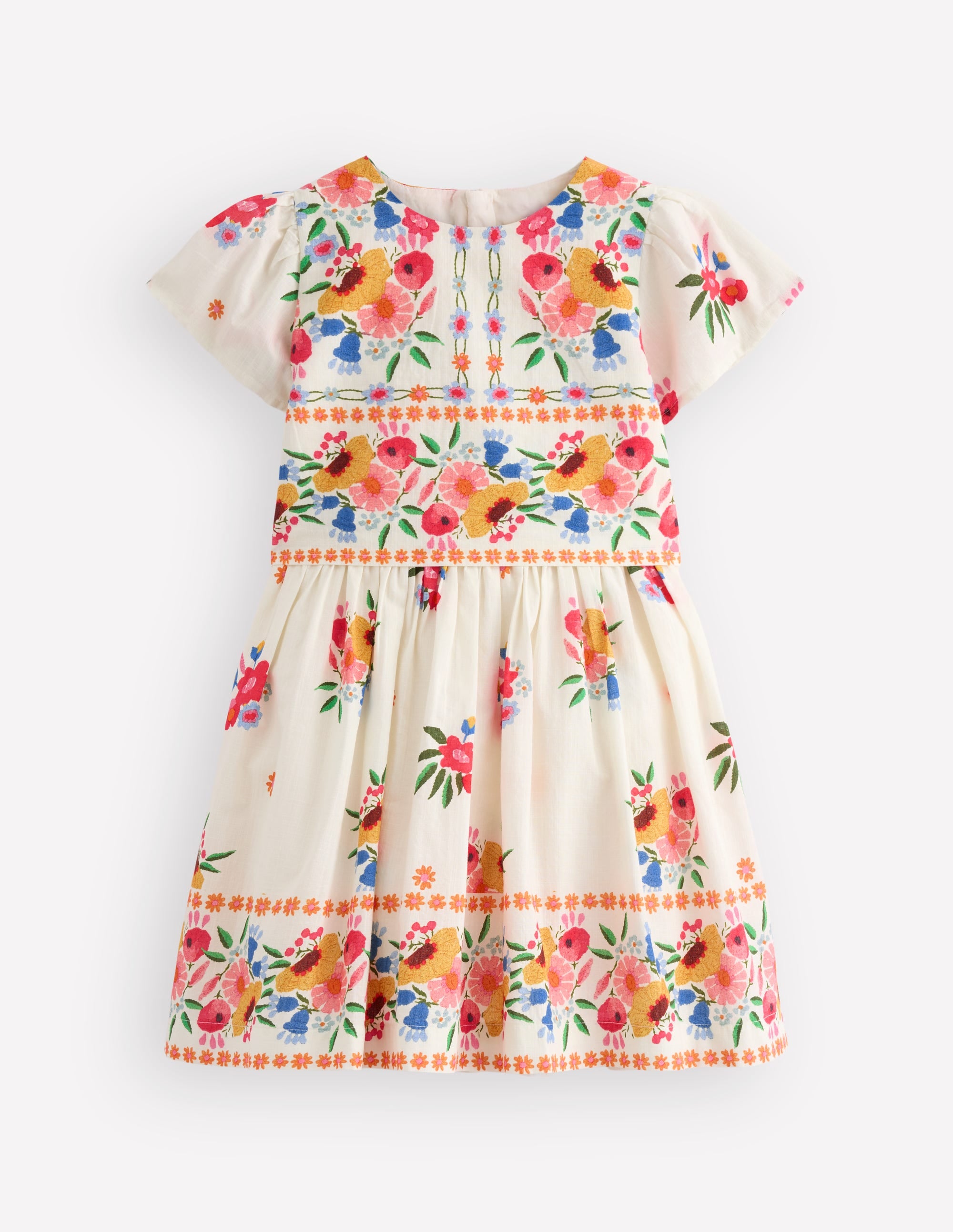 Pretty Cape Dress-Multi Vintage Floral Placement - Image 2