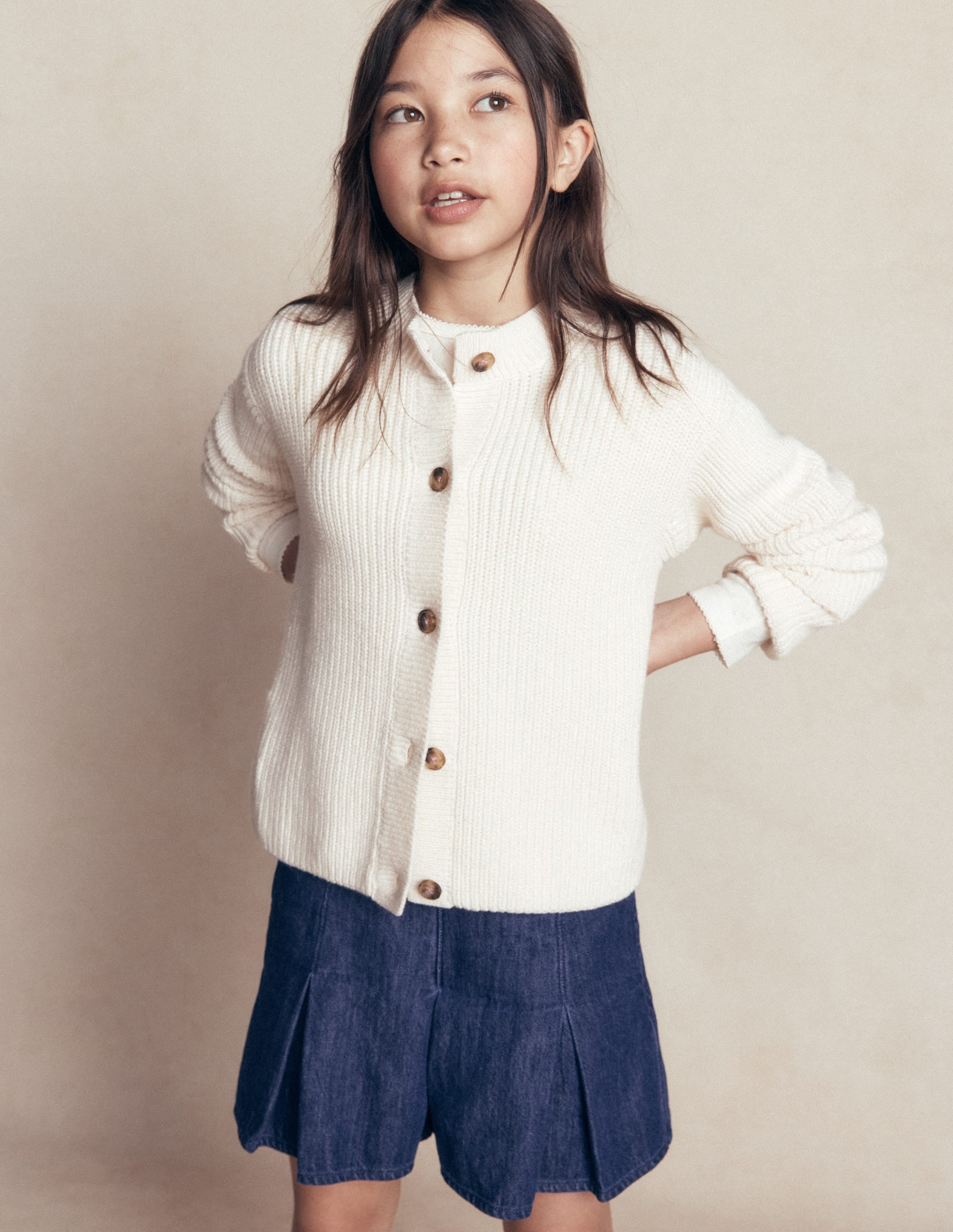 Pleated Skort-Denim - Image 2