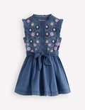 Ruffle Shirt Dress-Mid Vintage