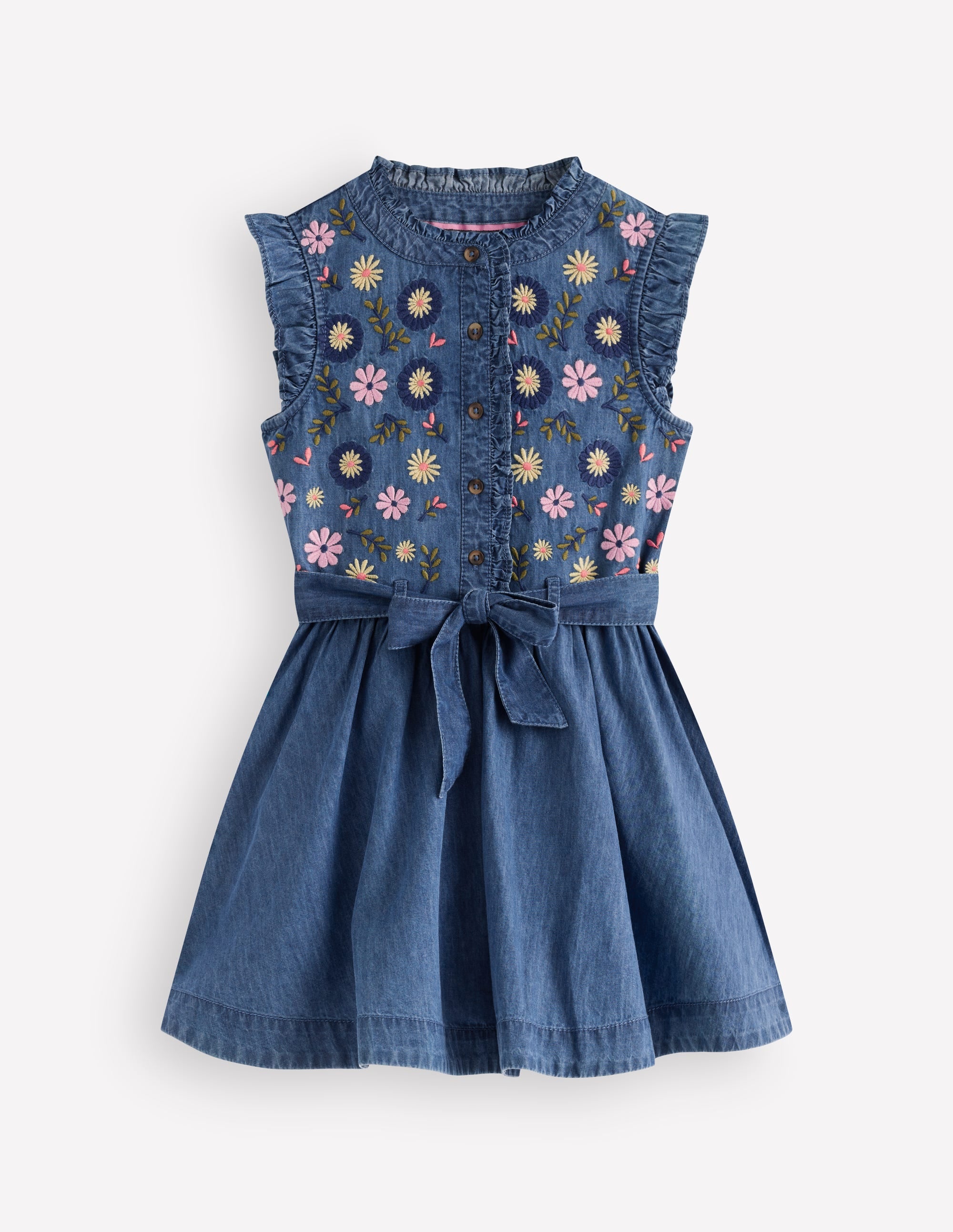 Ruffle Shirt Dress-Mid Vintage - Image 1