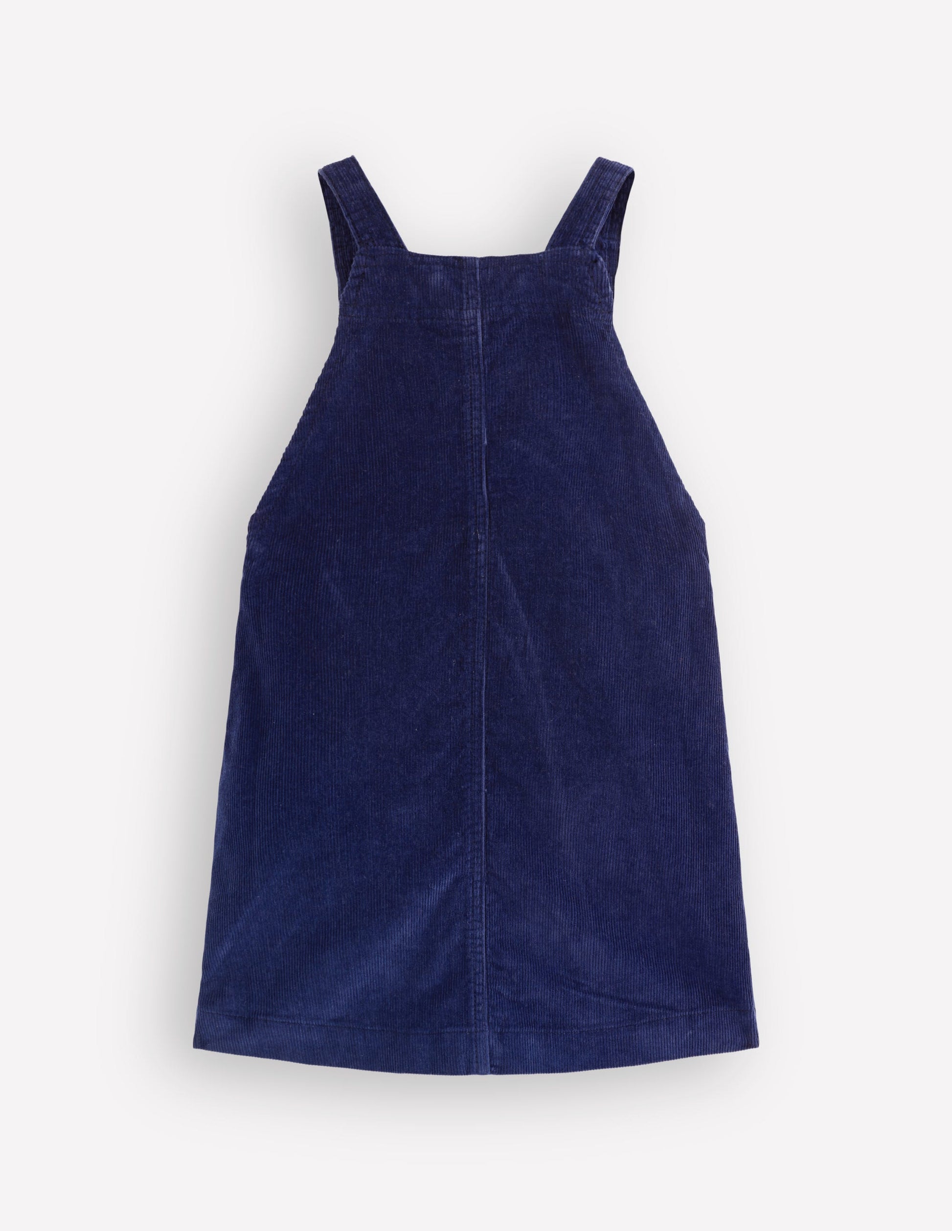 Adeline A - Line Dungaree Dress - Navy Cord