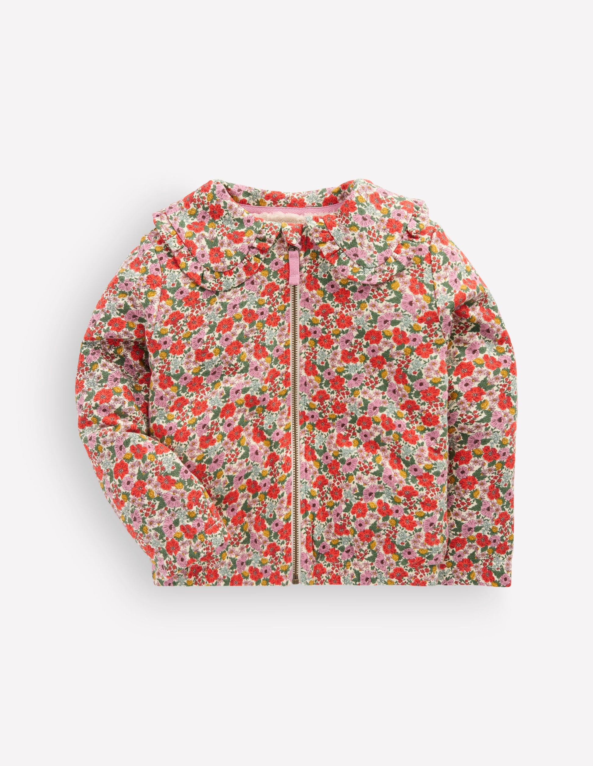 Printed Collared Zip-through-Floral-2