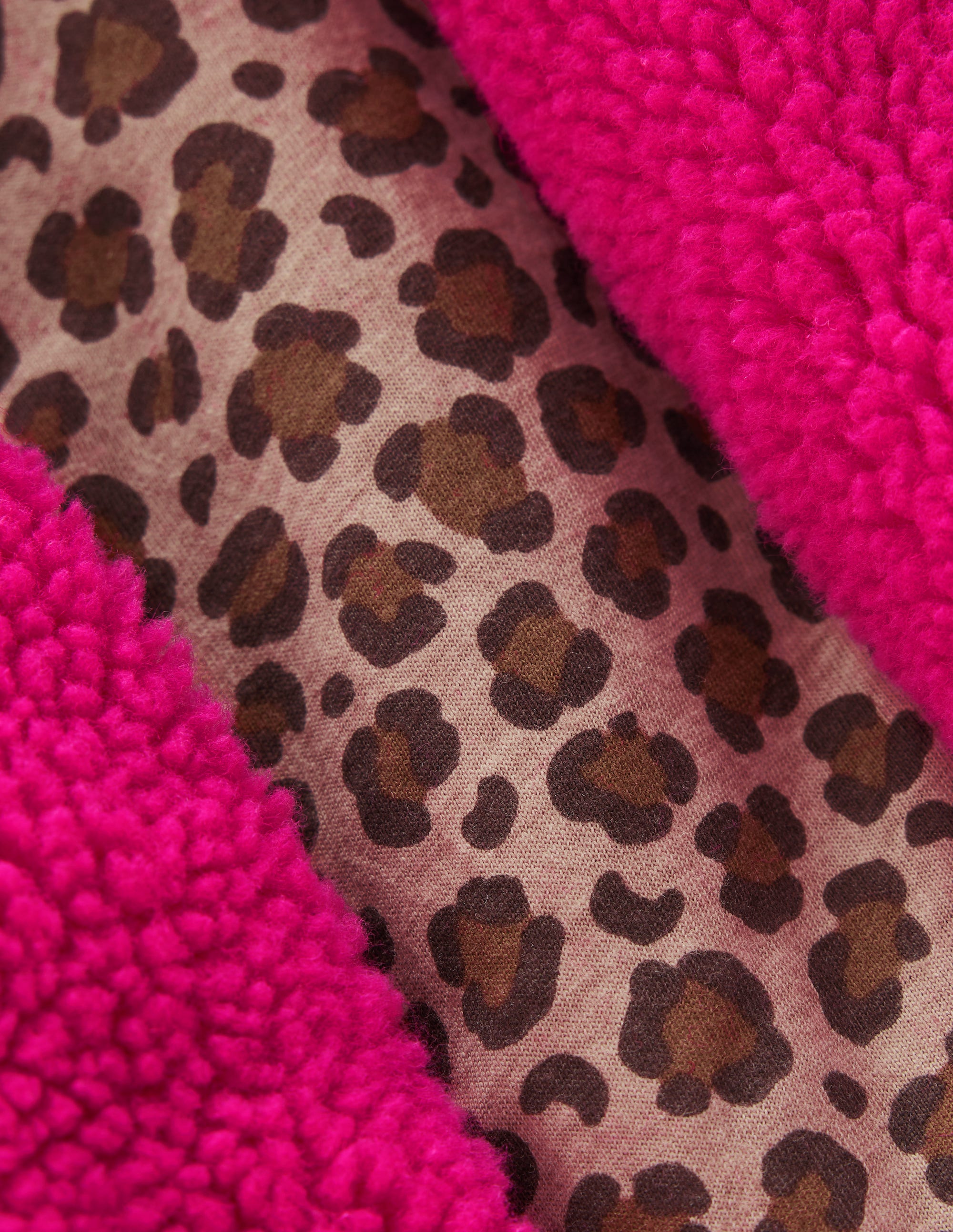 Relaxed Borg Zip-Through-Fuchsia Purple - Image 5