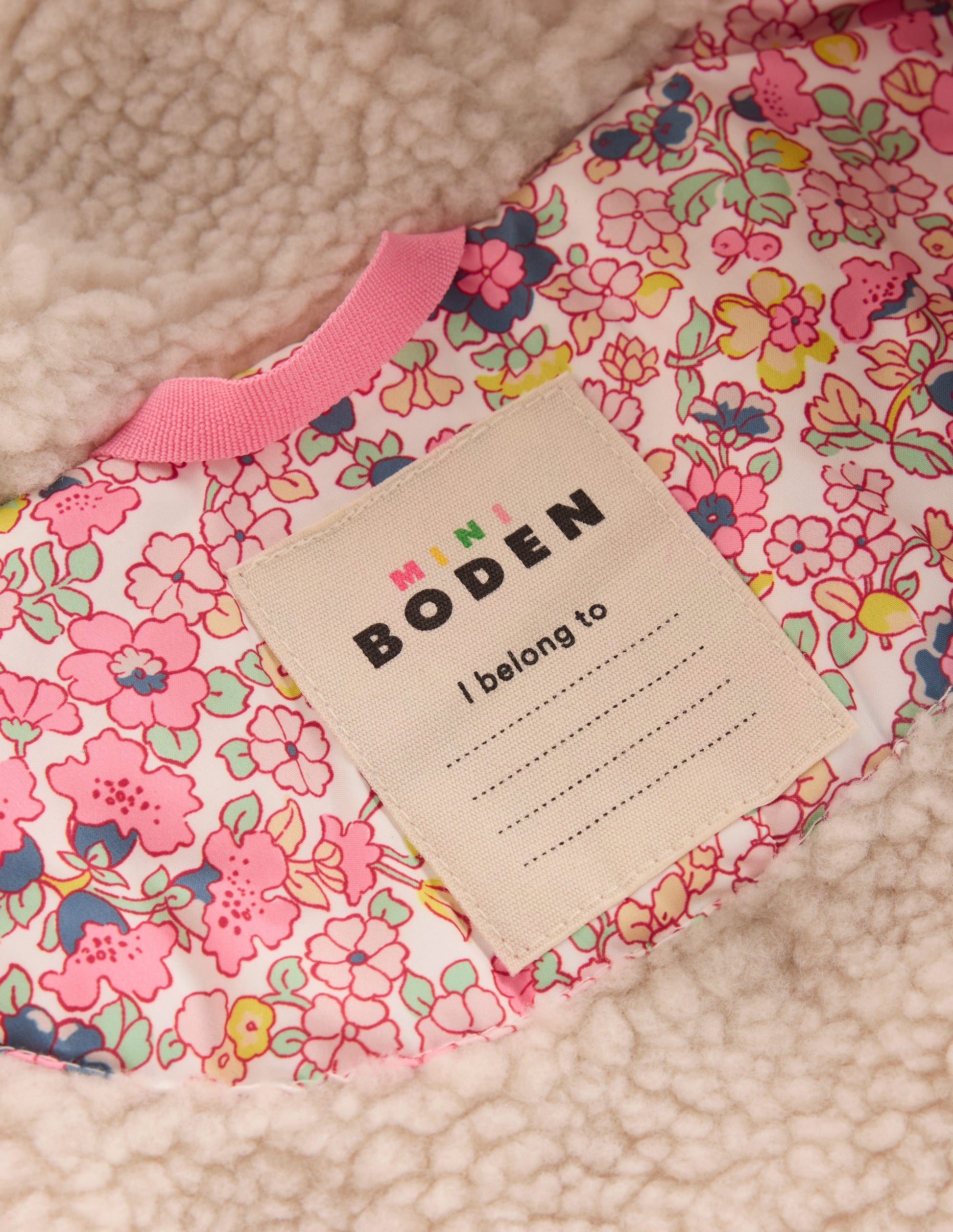 Borg Padded Jacket-Pink Flowerbed-4