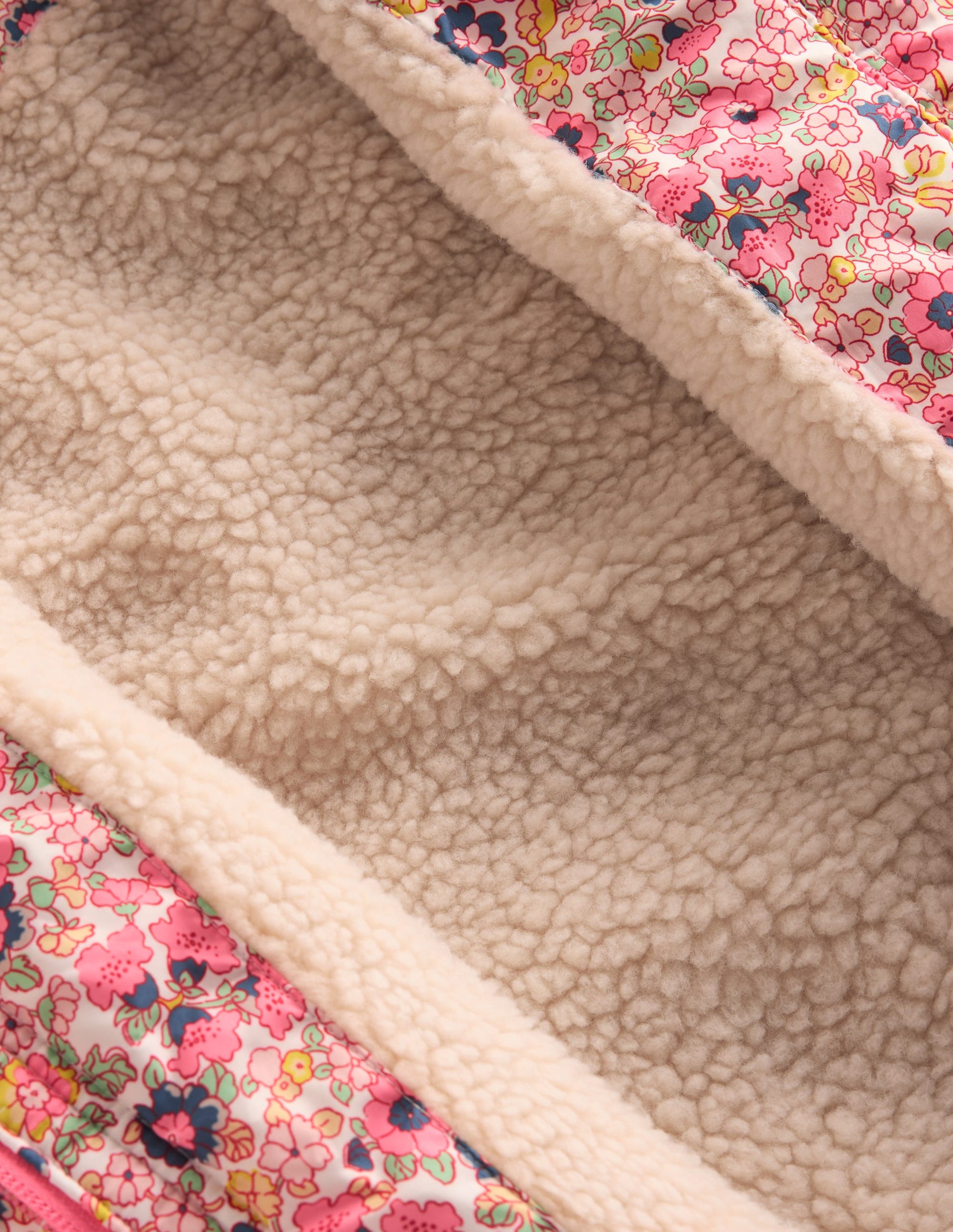Borg Padded Jacket-Pink Flowerbed-5