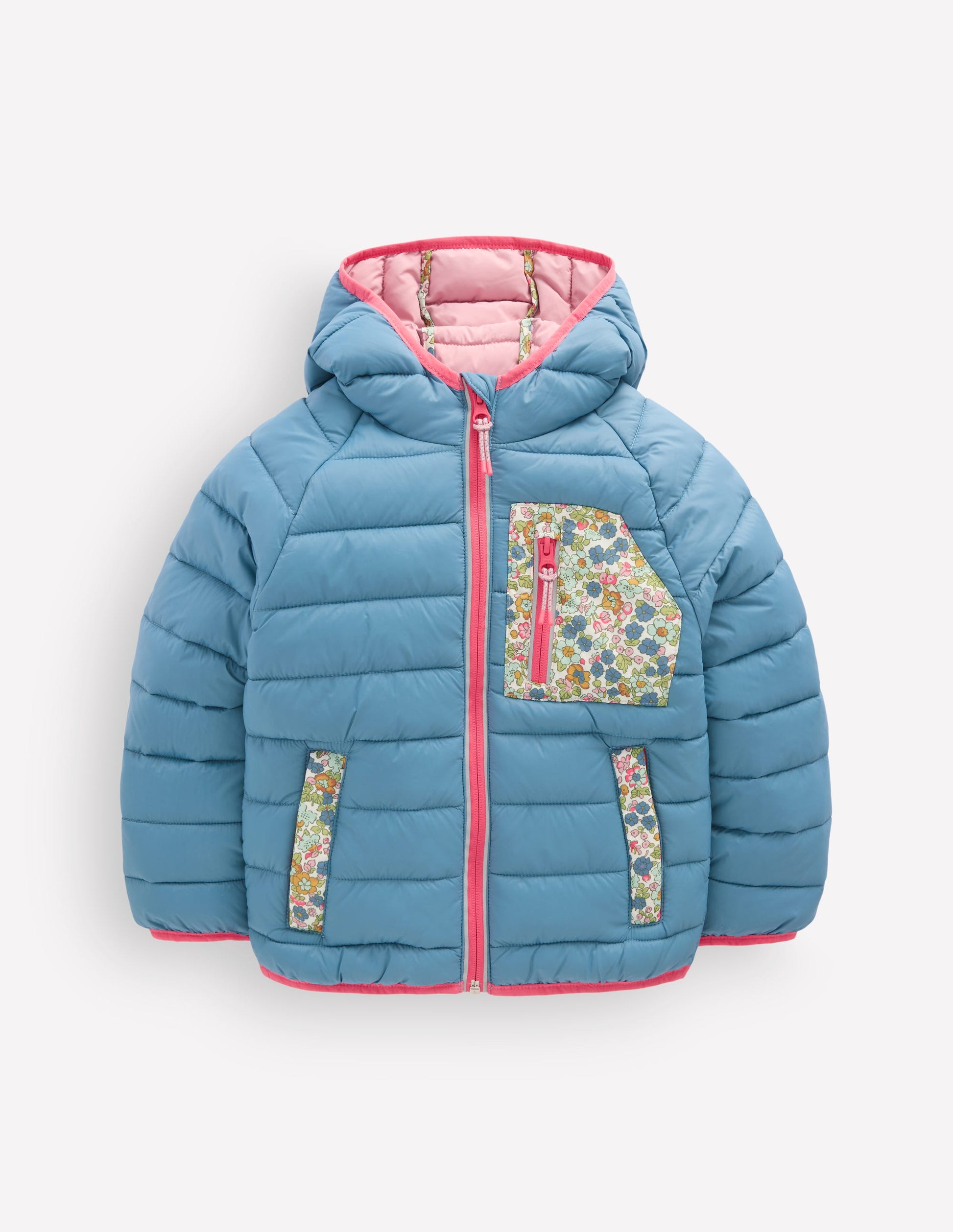 Pack-away Padded Jacket-Blue-3