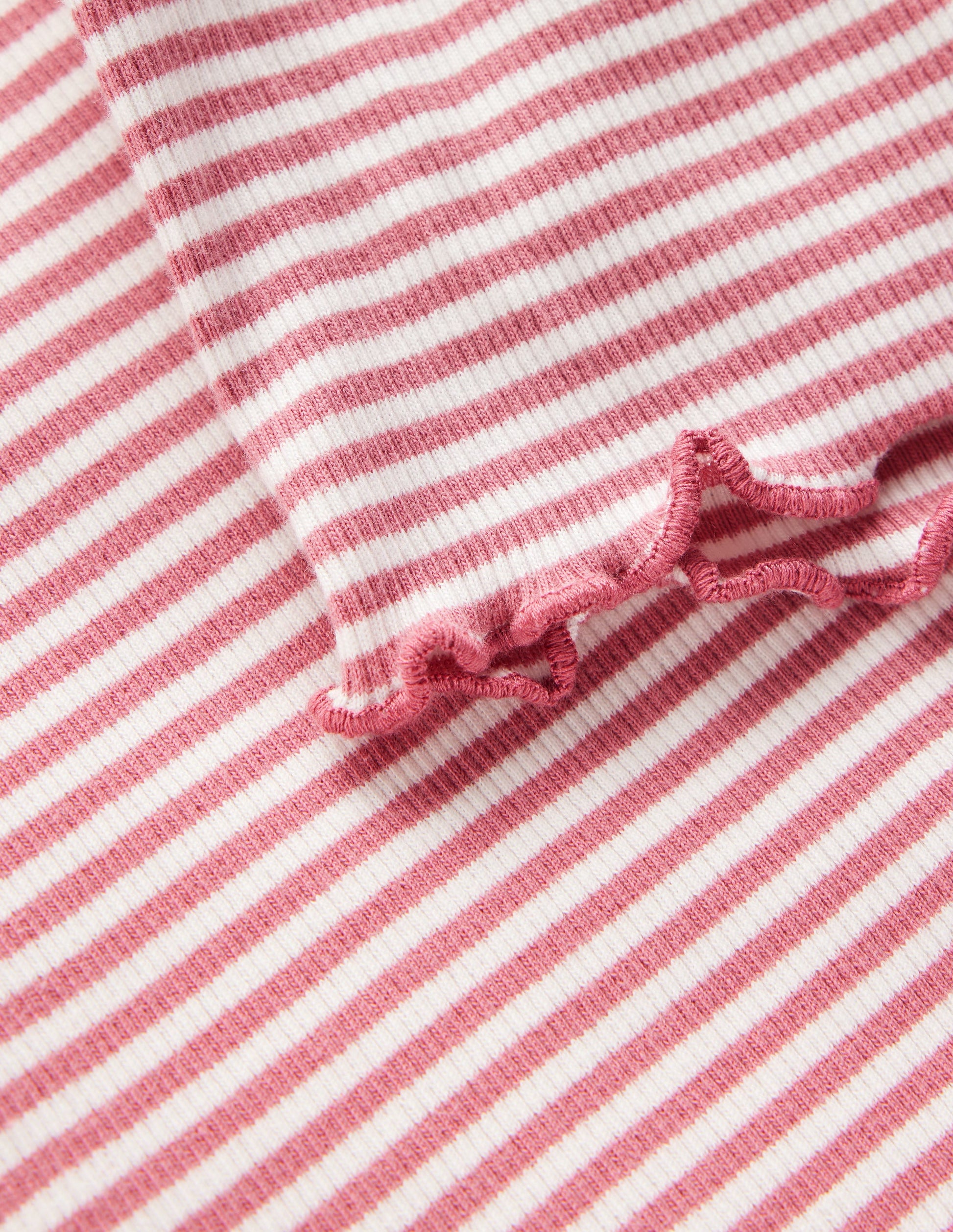 Short Sleeve Rib T-Shirt-Pink Stripe-4