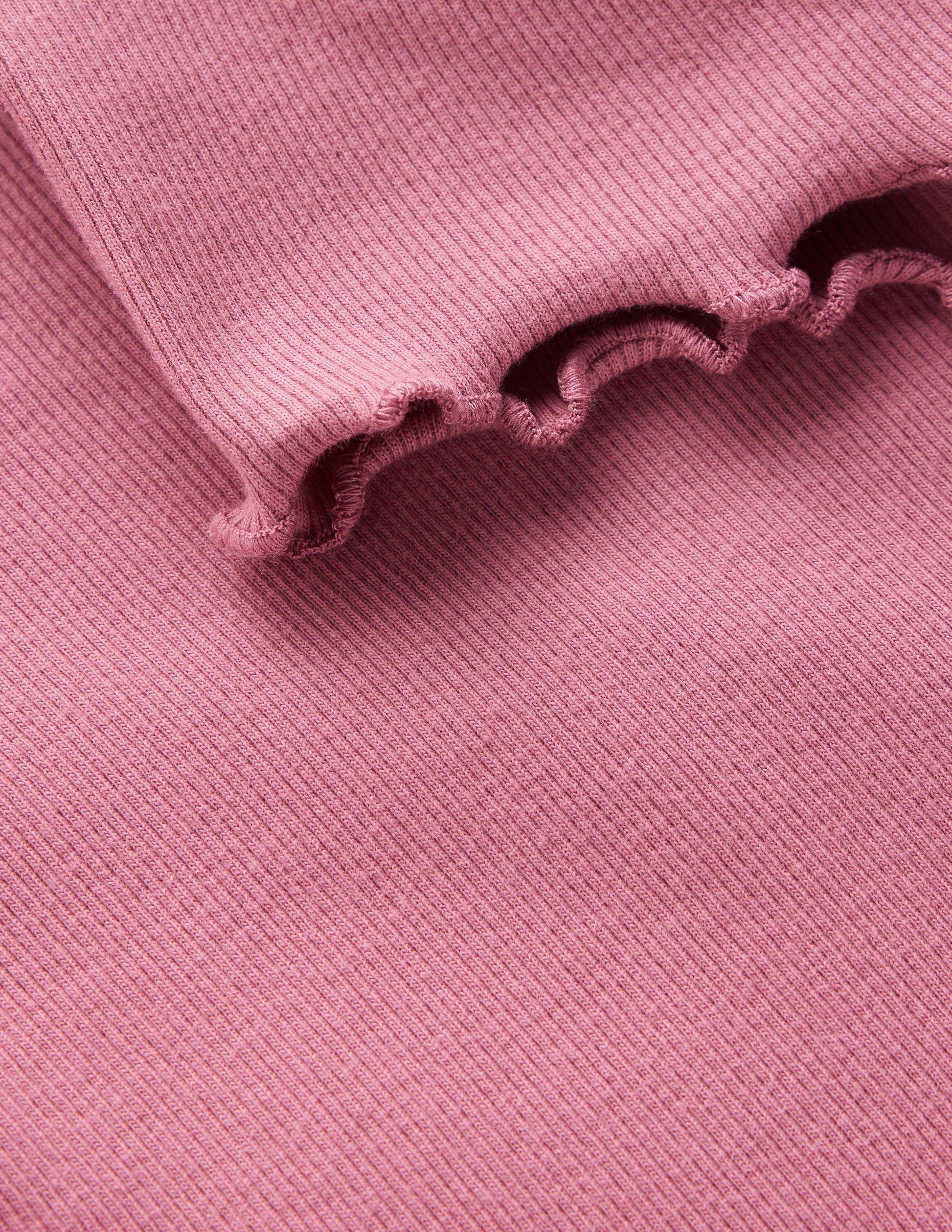 Short Sleeve Rib T-Shirt-Pink Heather-3