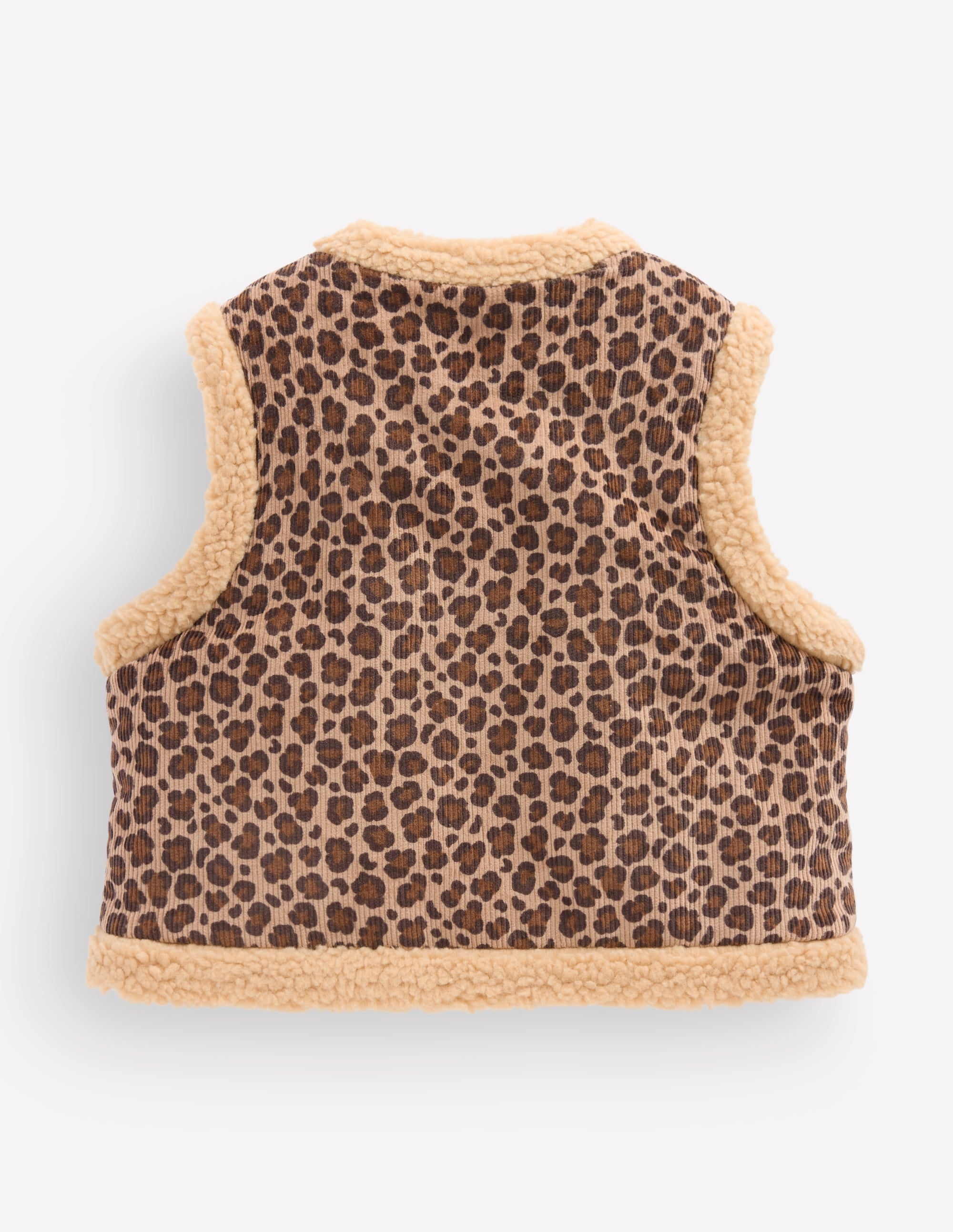 Borg Trim Gilet-Brown Leopard - Image 2