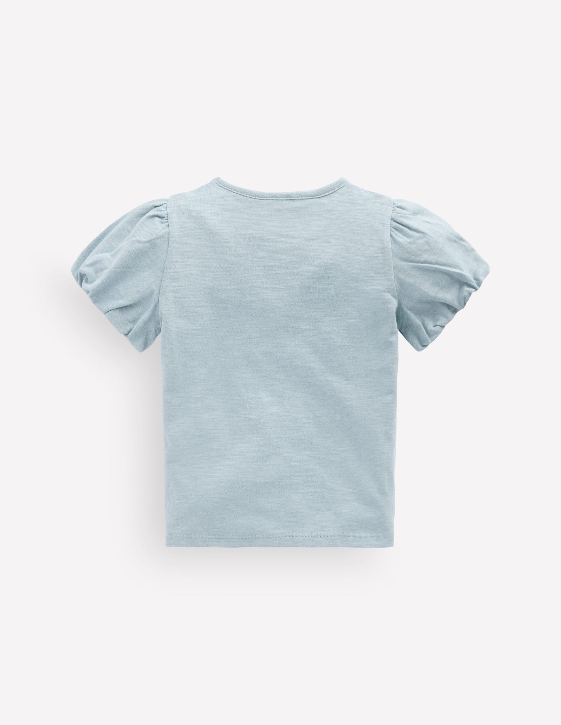 Puff Sleeve Jersey Top-Cornish Blue-2