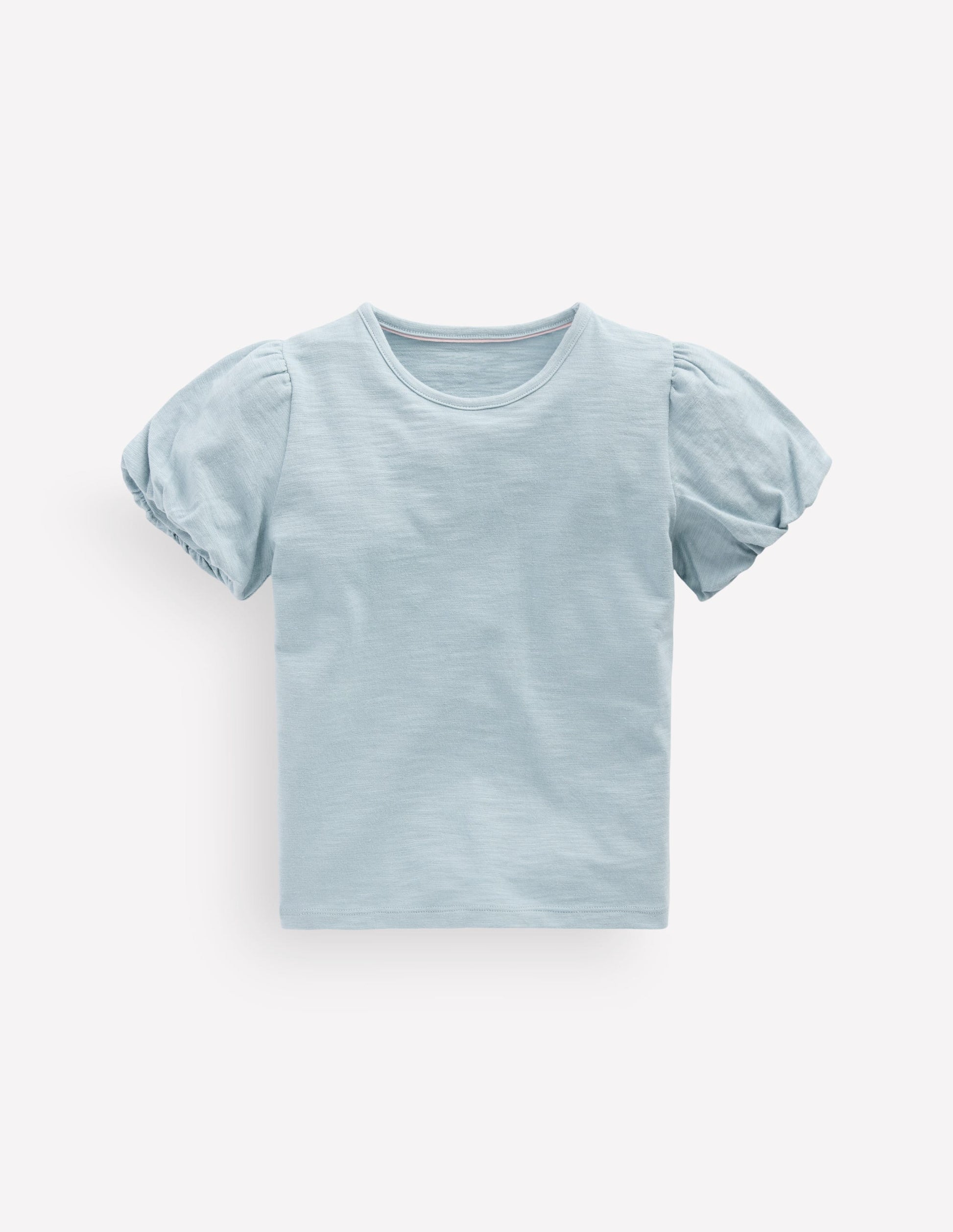 Puff Sleeve Jersey Top-Cornish Blue-1