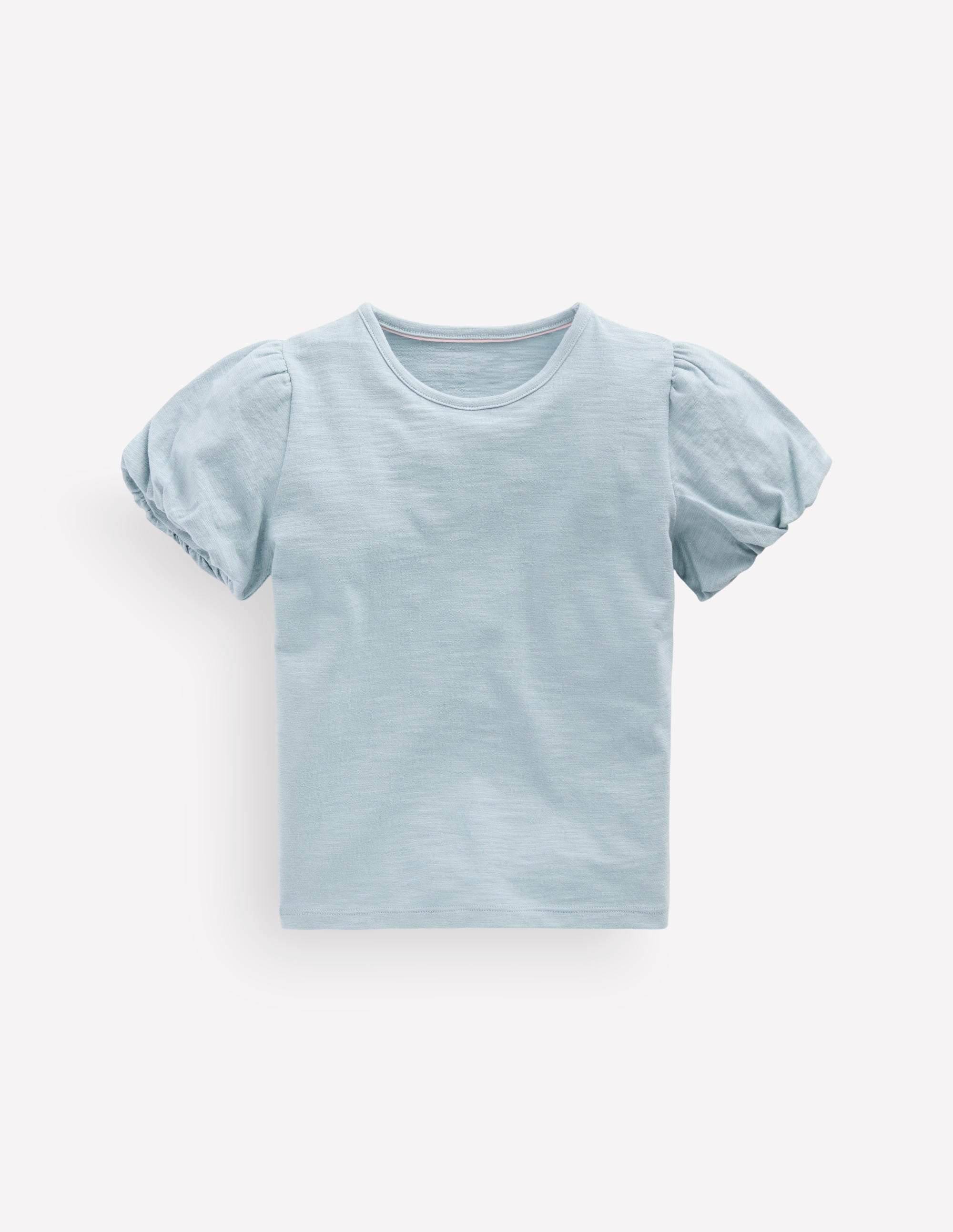 Puff Sleeve Jersey Top-Cornish Blue - Image 1