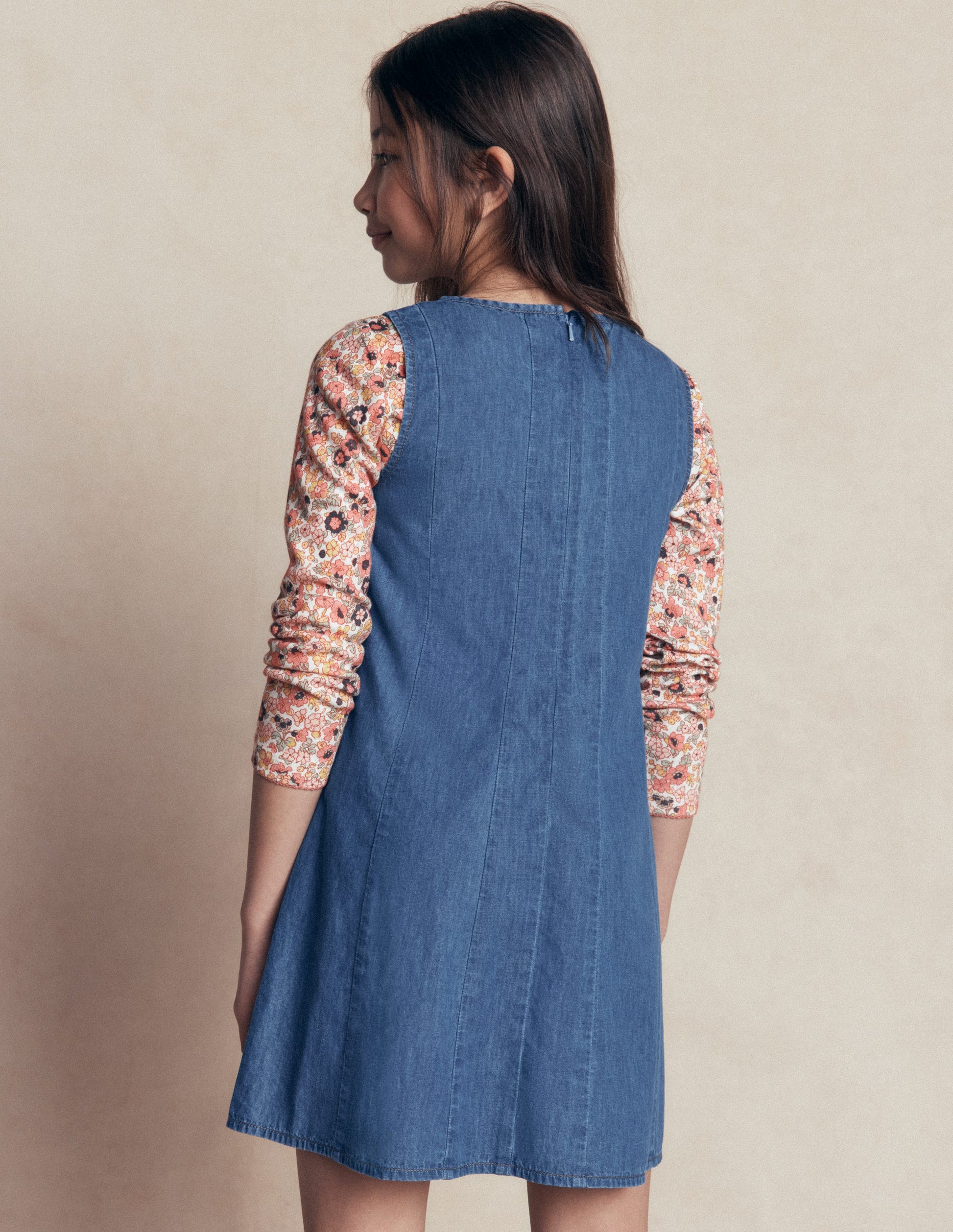 Willa Pinafore Dress-Mid Denim-2