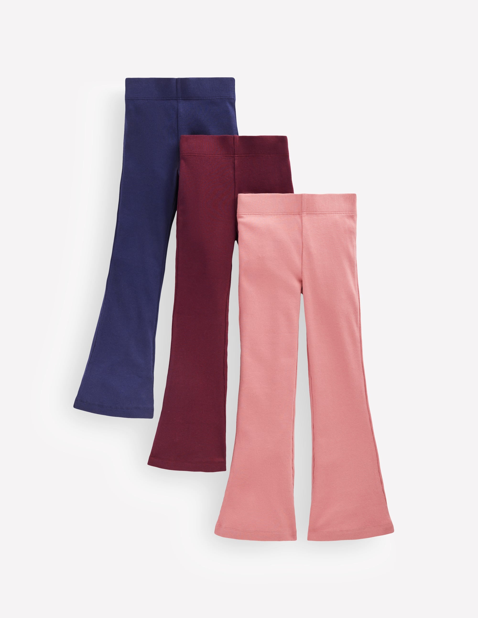 3-pack Ribbed Flared Leggings-Mutli - Image 1