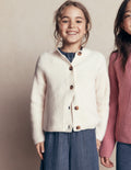 Chunky Everyday Cardigan-Ecru Marl