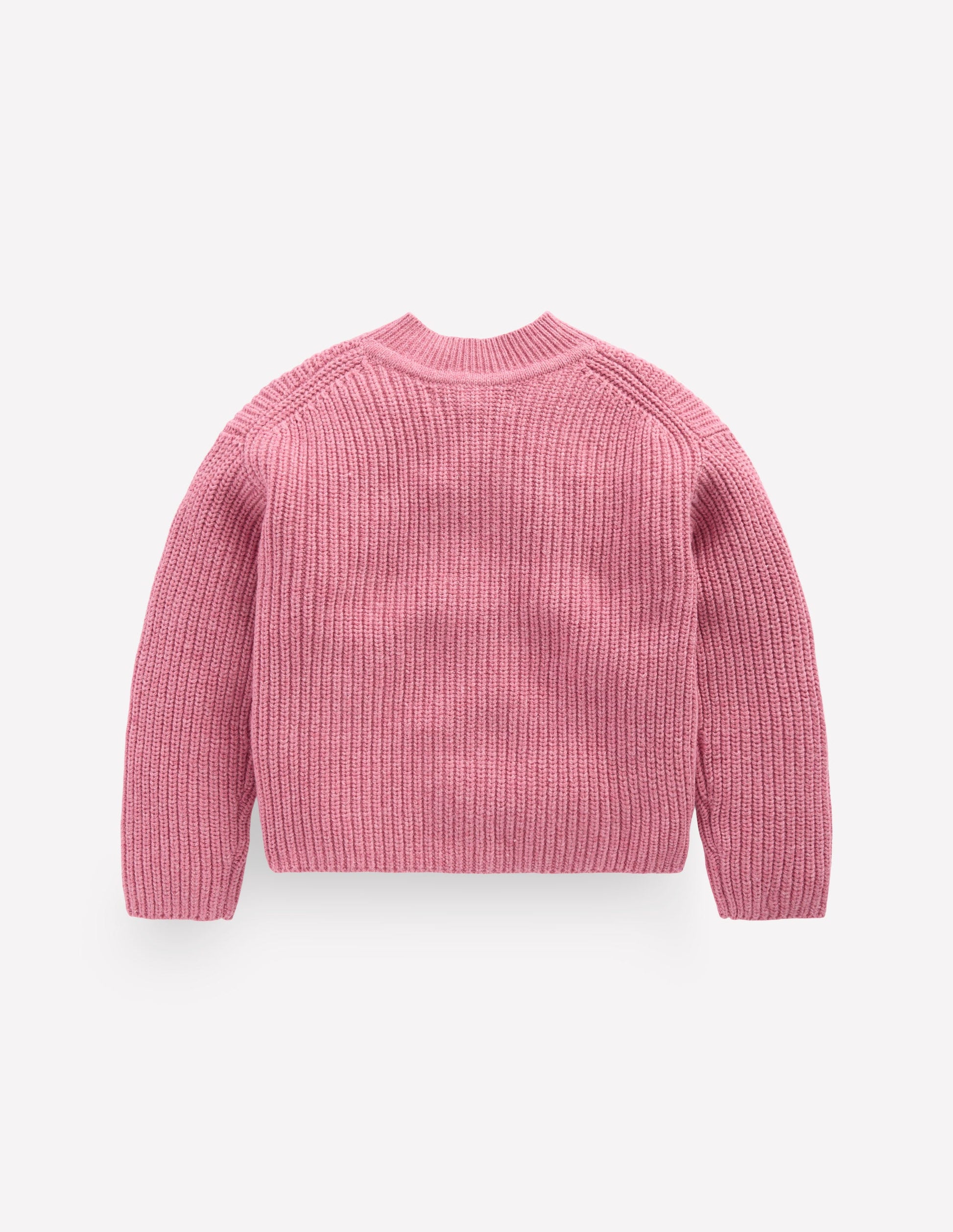 Chunky Everyday Cardigan-Pink Heather Marl-3