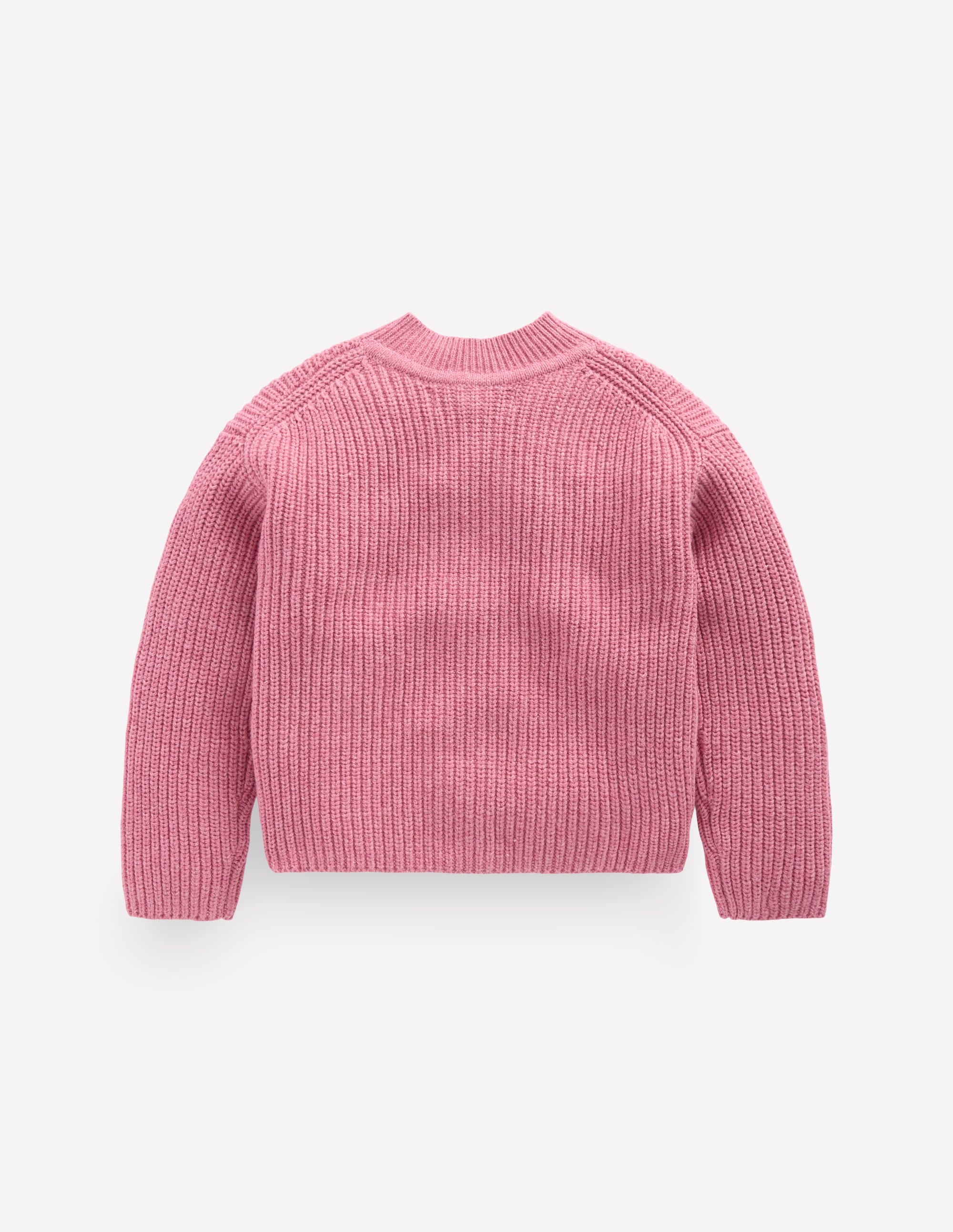 Chunky Everyday Cardigan-Pink Heather Marl - Image 3