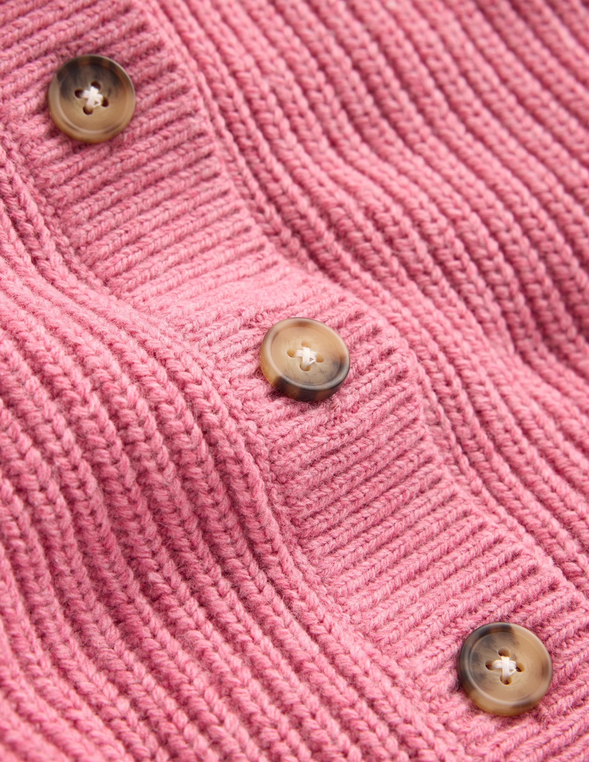 Chunky Everyday Cardigan-Pink Heather Marl - Image 4