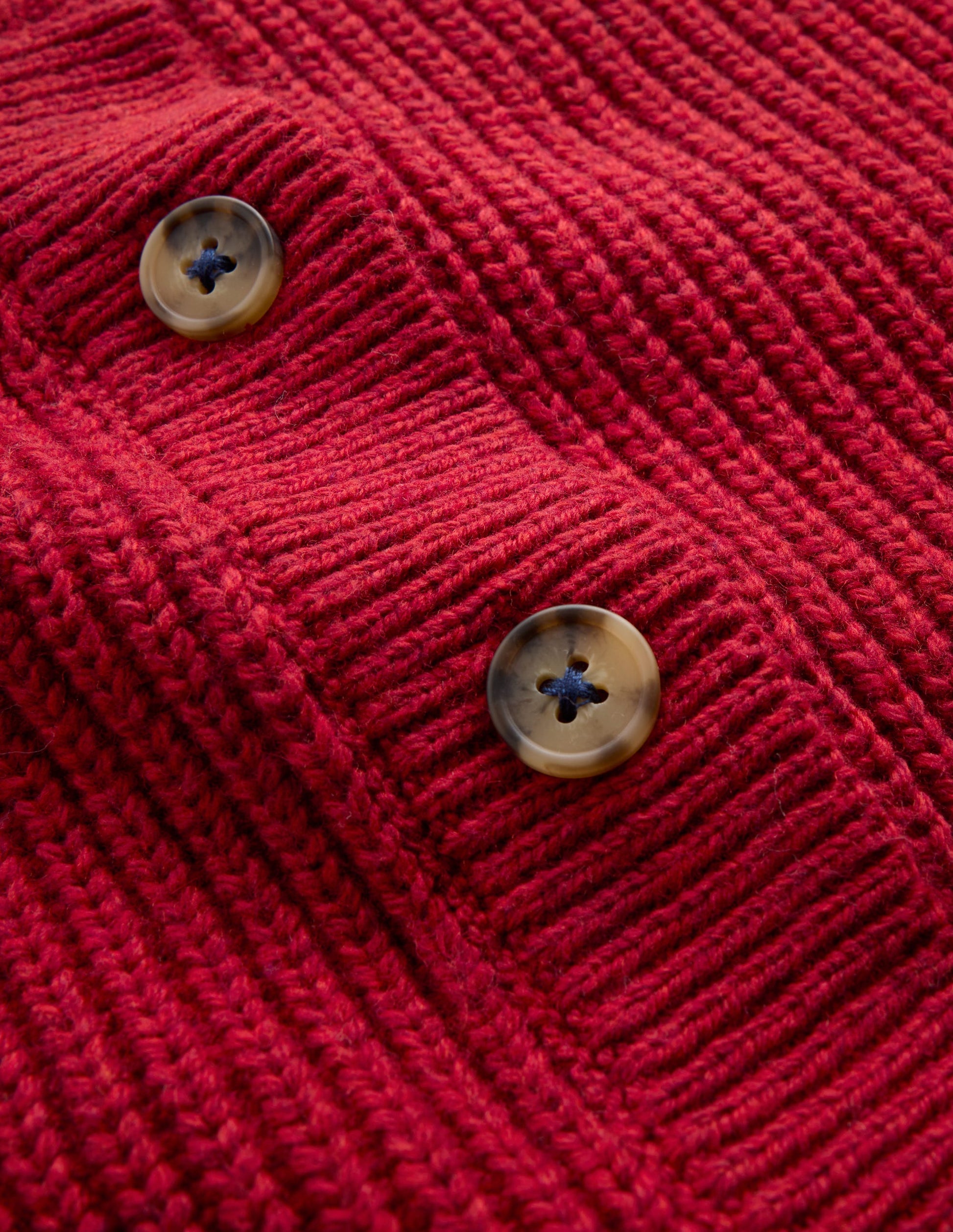 Chunky Everyday Cardigan-Red Marl-4