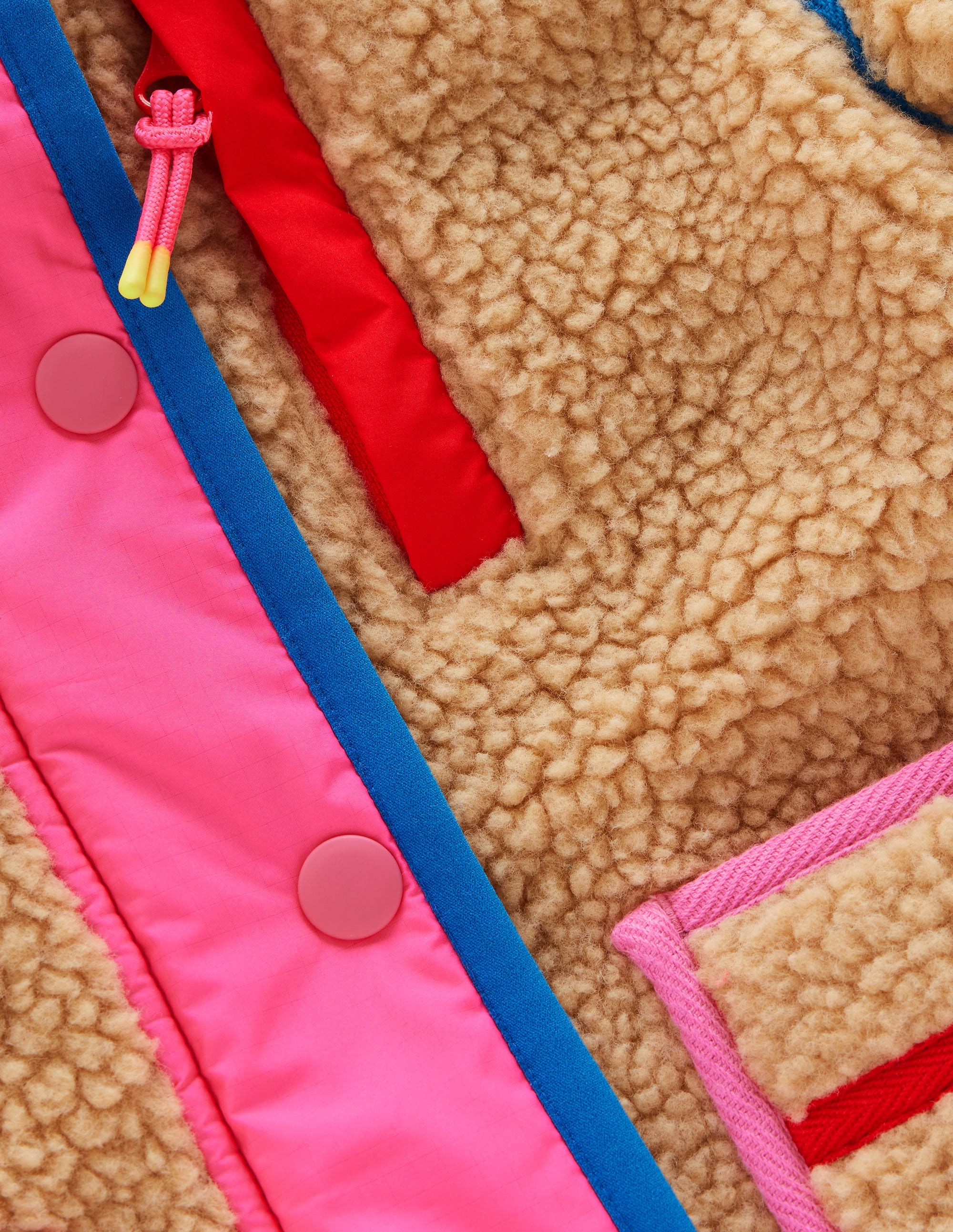 Fun Borg Mix Fleece-Rainbow Trim Borg - Image 4