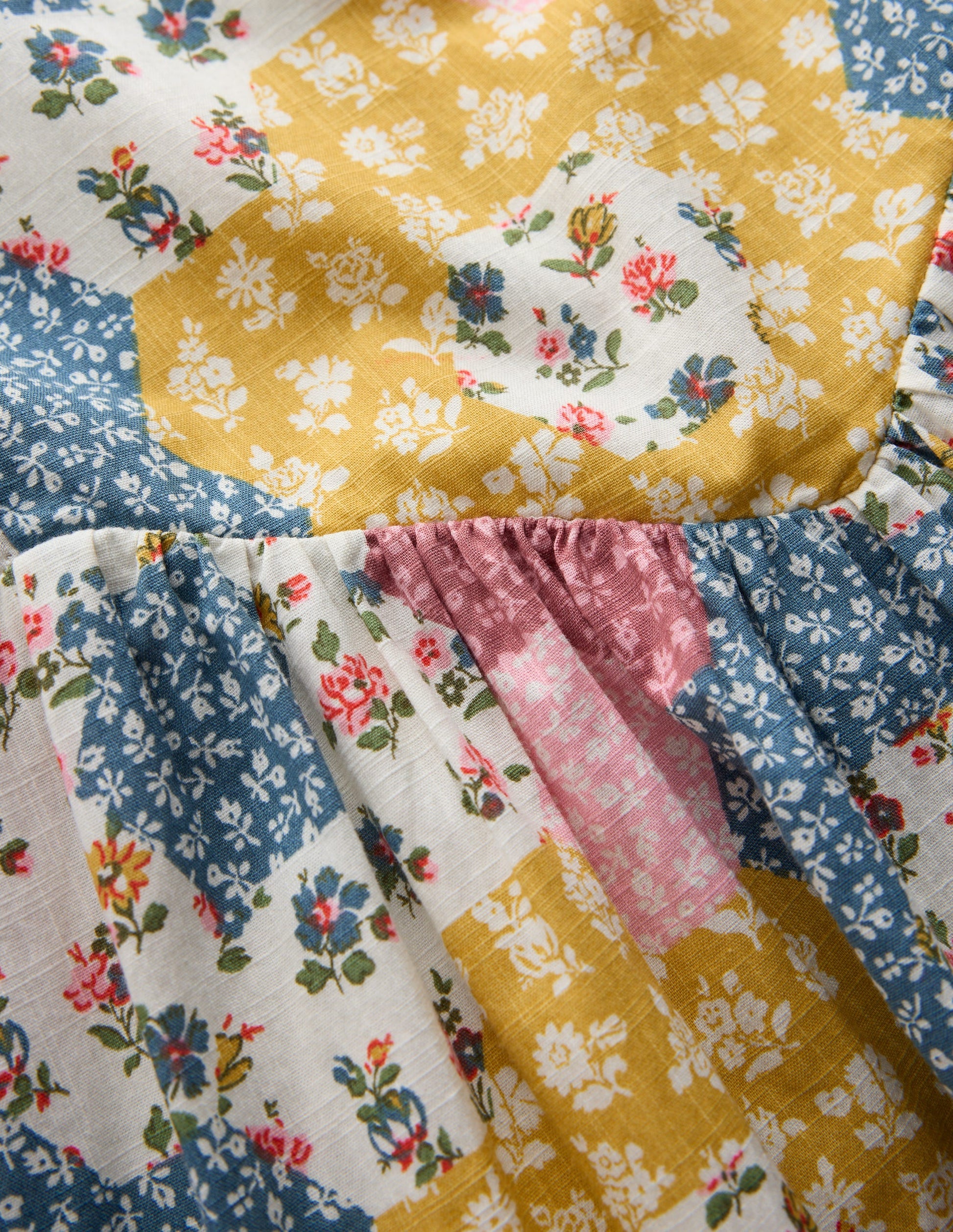 Celia Wing Sleeve Dress-Floral Patchwork-4