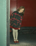 Wool Check Coat-Green Check