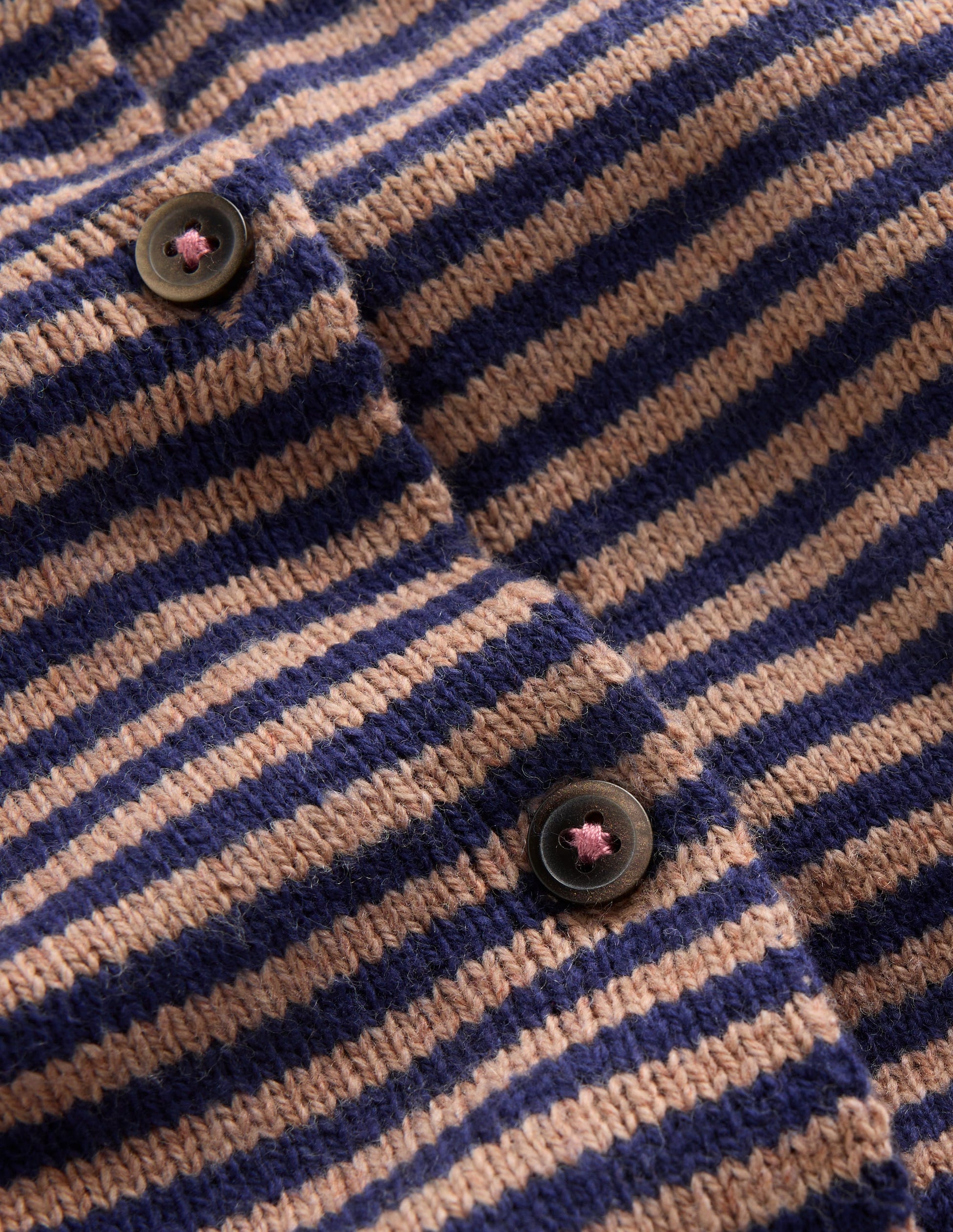 Pretty Peplum Cardigan-Camel/ College Navy Stripe-4