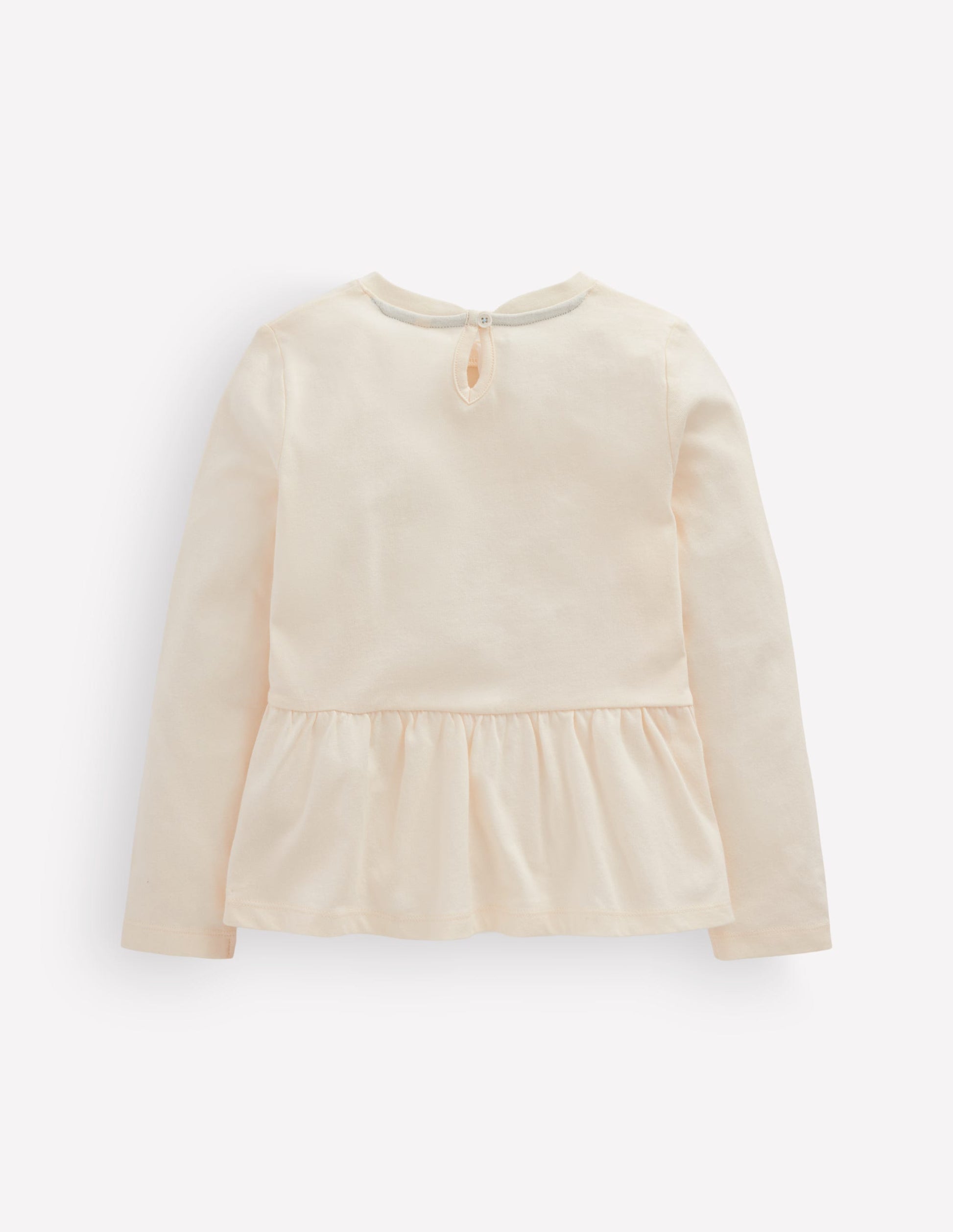 Long Sleeve Peplum Top-Soft Ivory-2