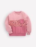 Relaxed Panel Sweatshirt-Formica Pink Floral