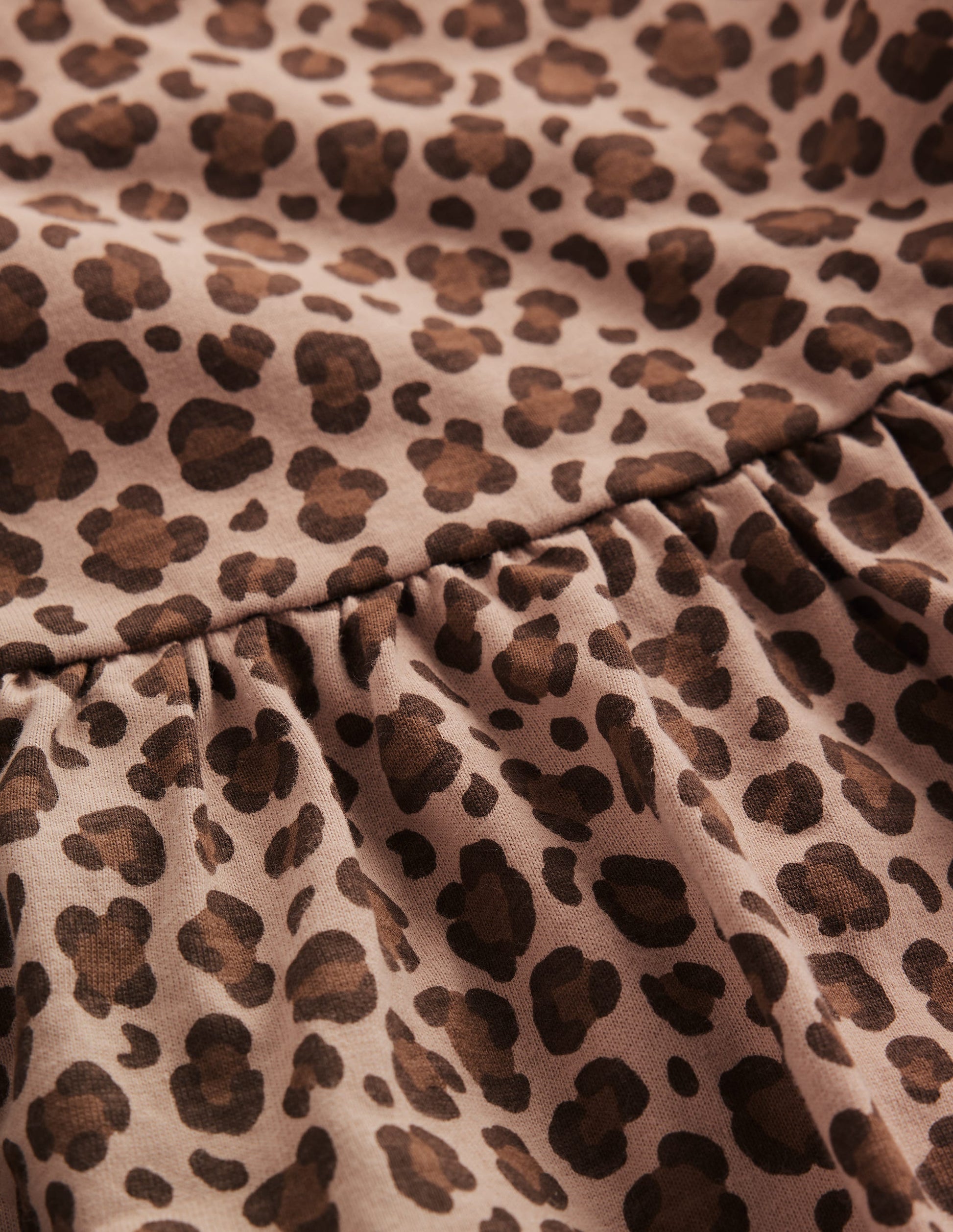 Long Sleeve Twirly Dress-Milk Chocolate Brown Leopard-3