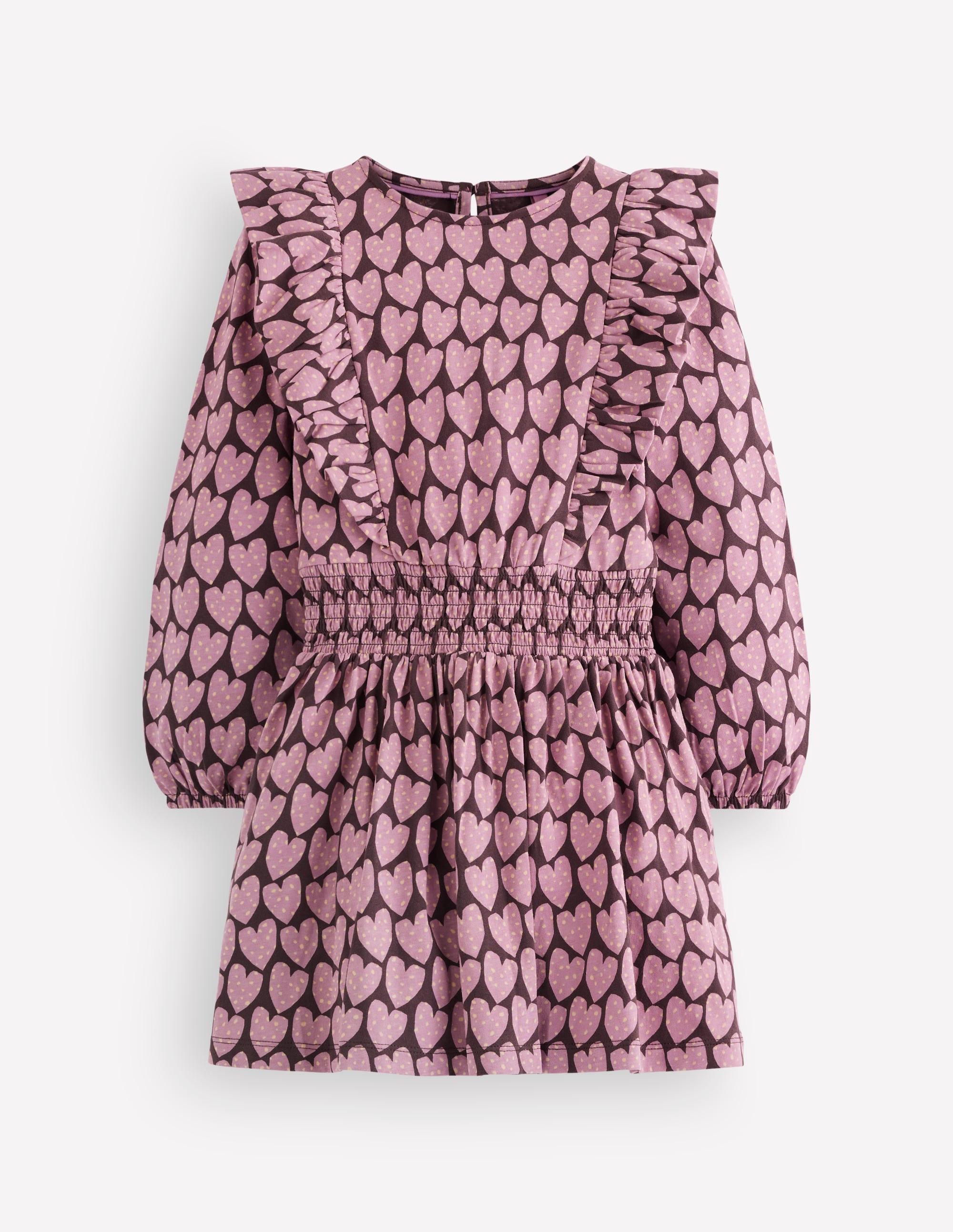 Suki Shirred Jersey Dress-Purple Hearts - Image 1
