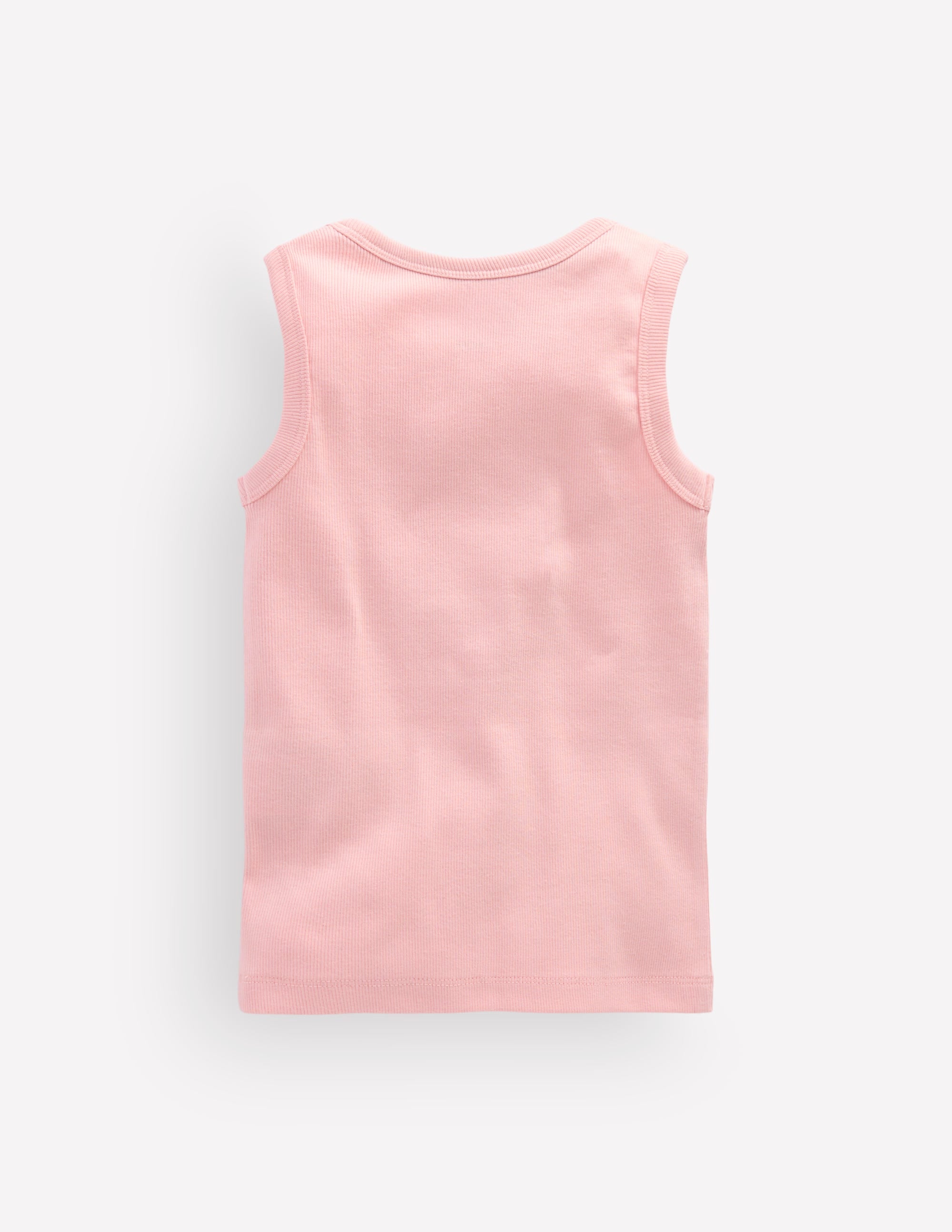 Henley Ribbed Vest-Chalk Pink - Image 2