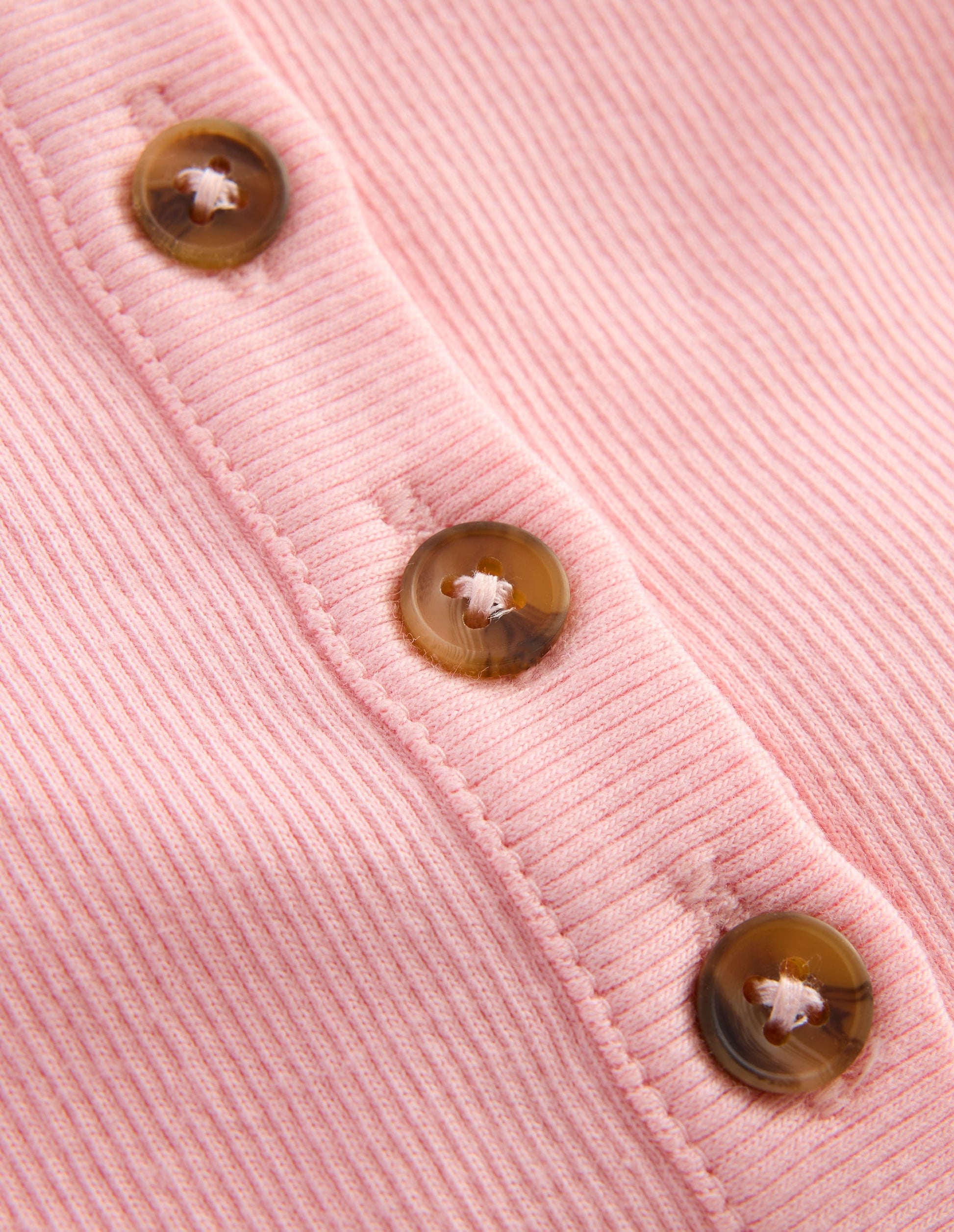 Henley Ribbed Vest-Chalk Pink-3