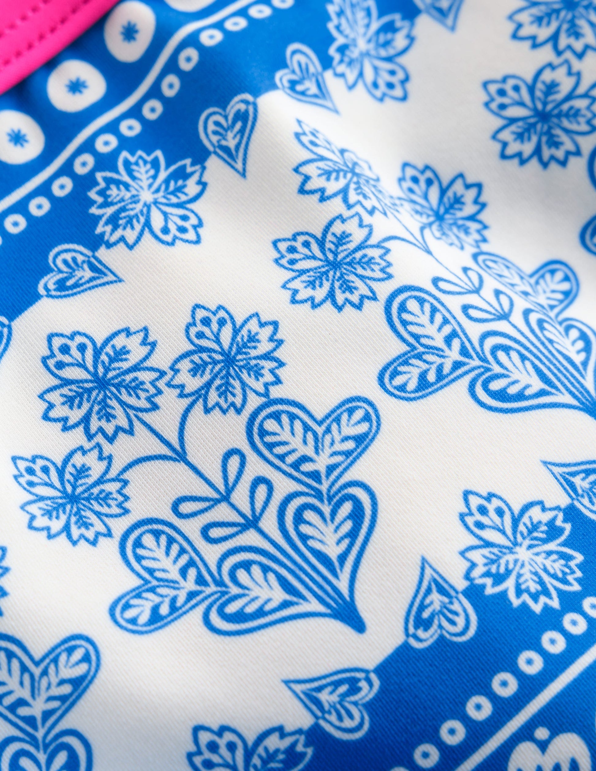 Patterned Bikini Bottoms-Azure Blue Woodblock-3