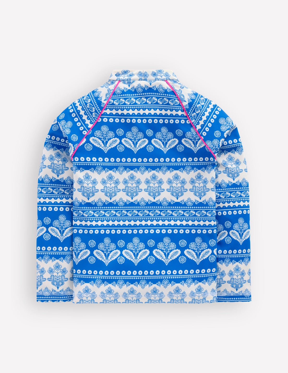 Sunsafe Patterned Rash Vest-Azure Blue Woodblock - Image 2