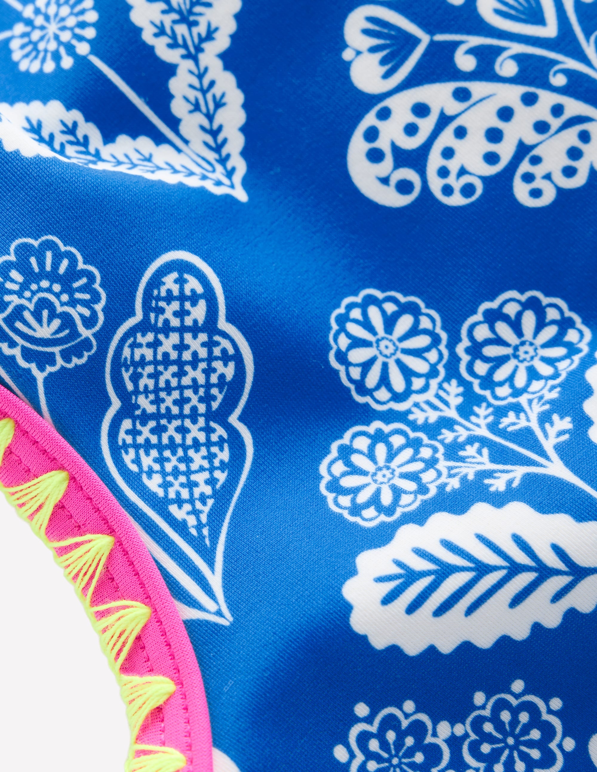 Cut Out Swimsuit-Kingfisher Blue Woodblock - Image 3